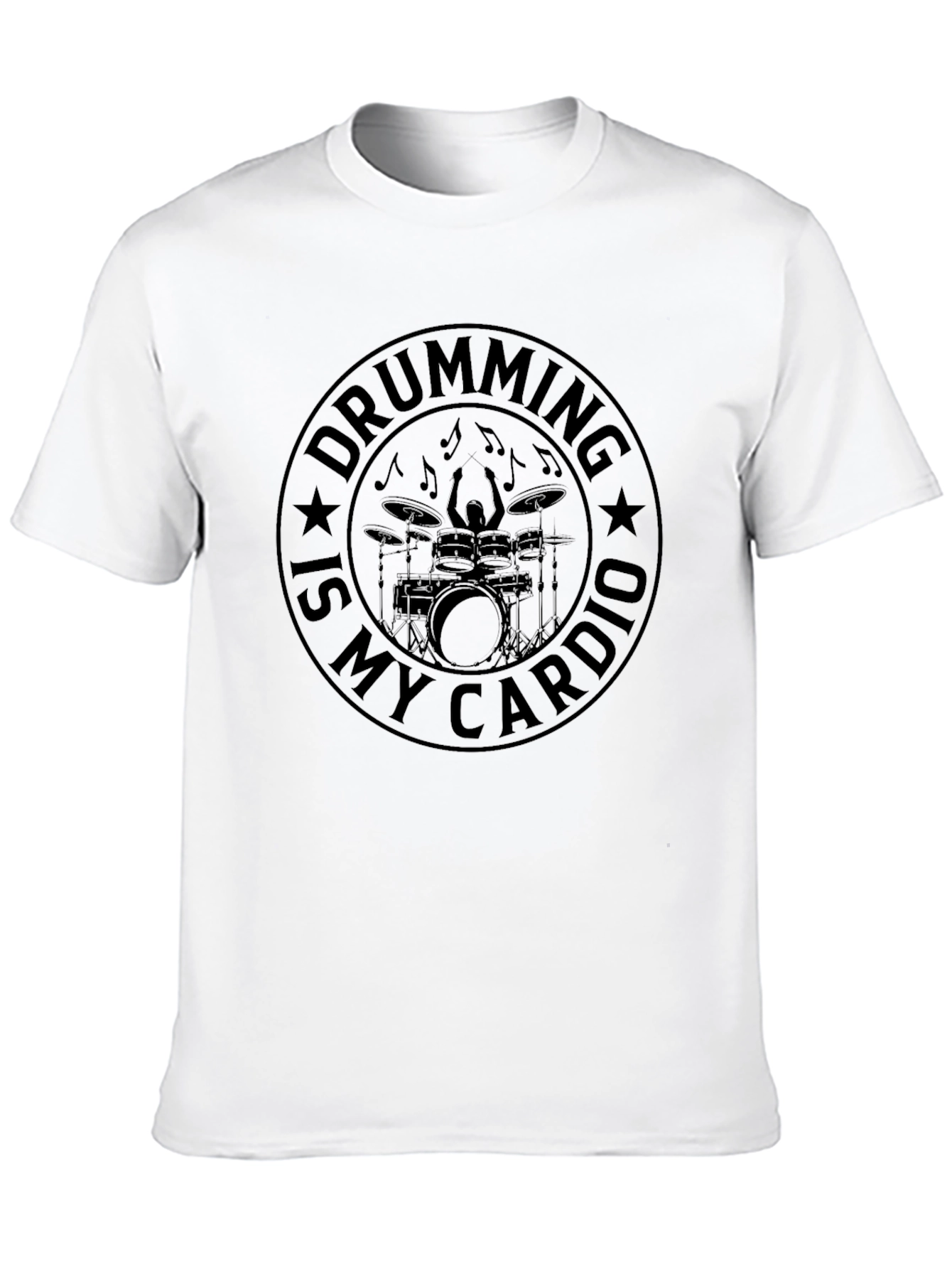 Drumming is My Cardio Black T-Shirt