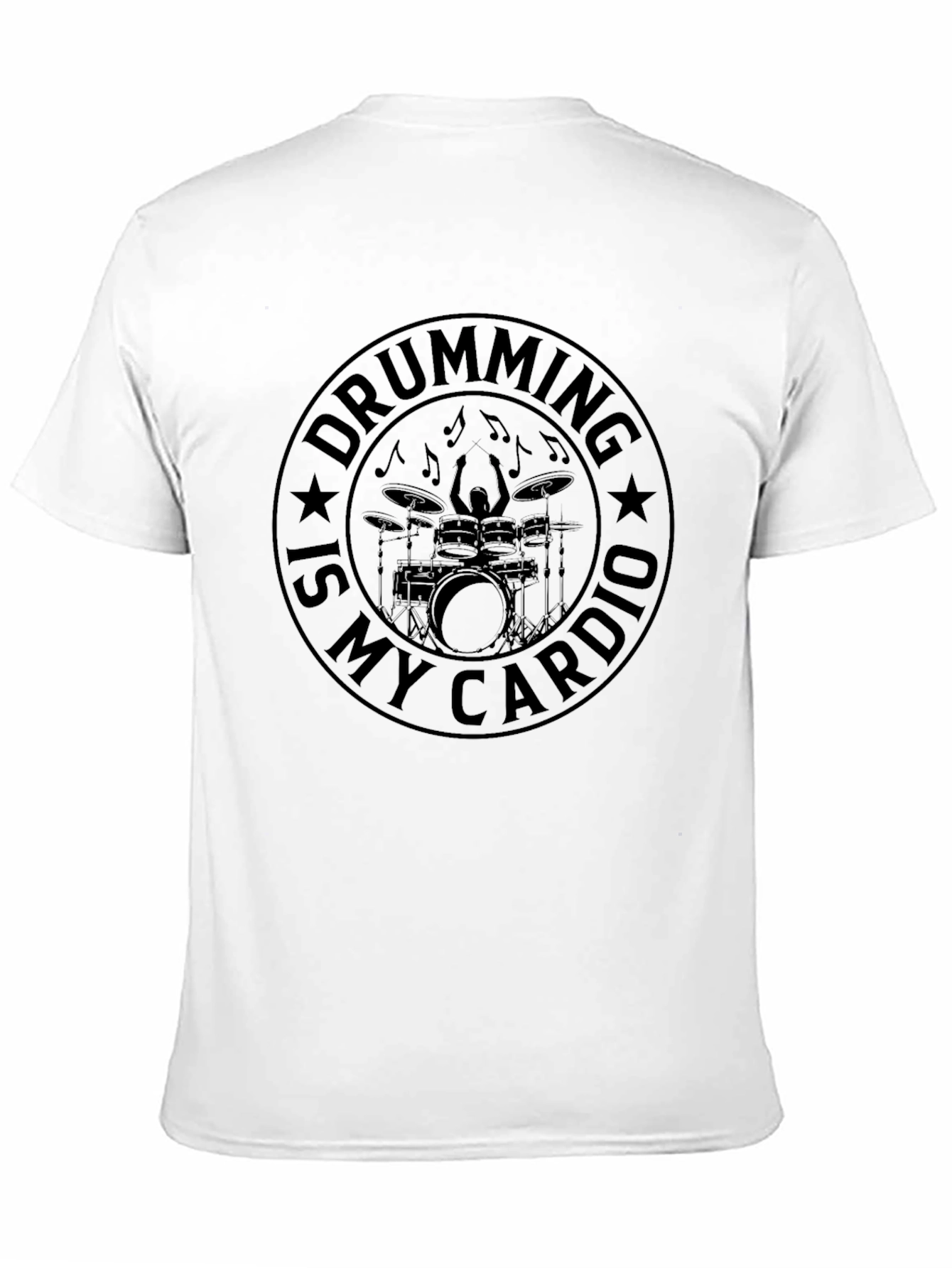 Drumming is My Cardio Black T-Shirt