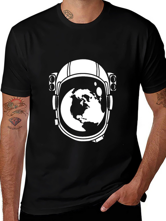 Astronaut Helmet Earth Graphic Tee