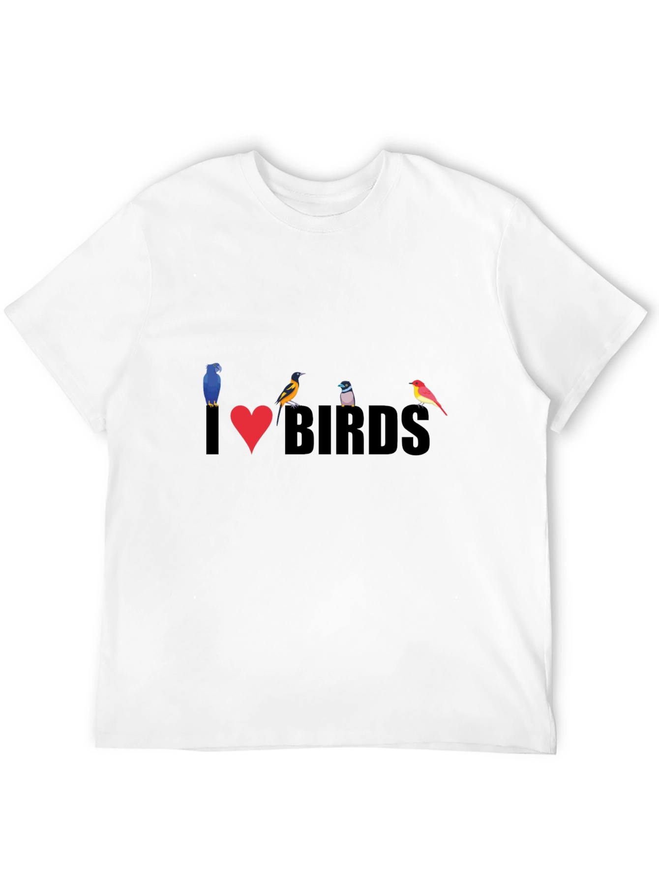 I Love Birds T-Shirt - Stylish Bird Lover Tee