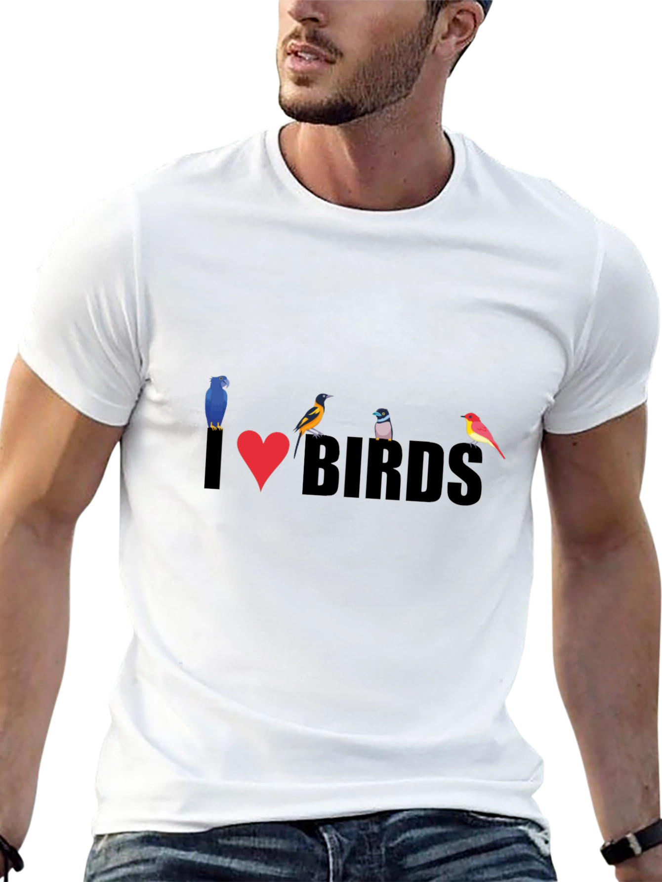 I Love Birds T-Shirt - Stylish Bird Lover Tee