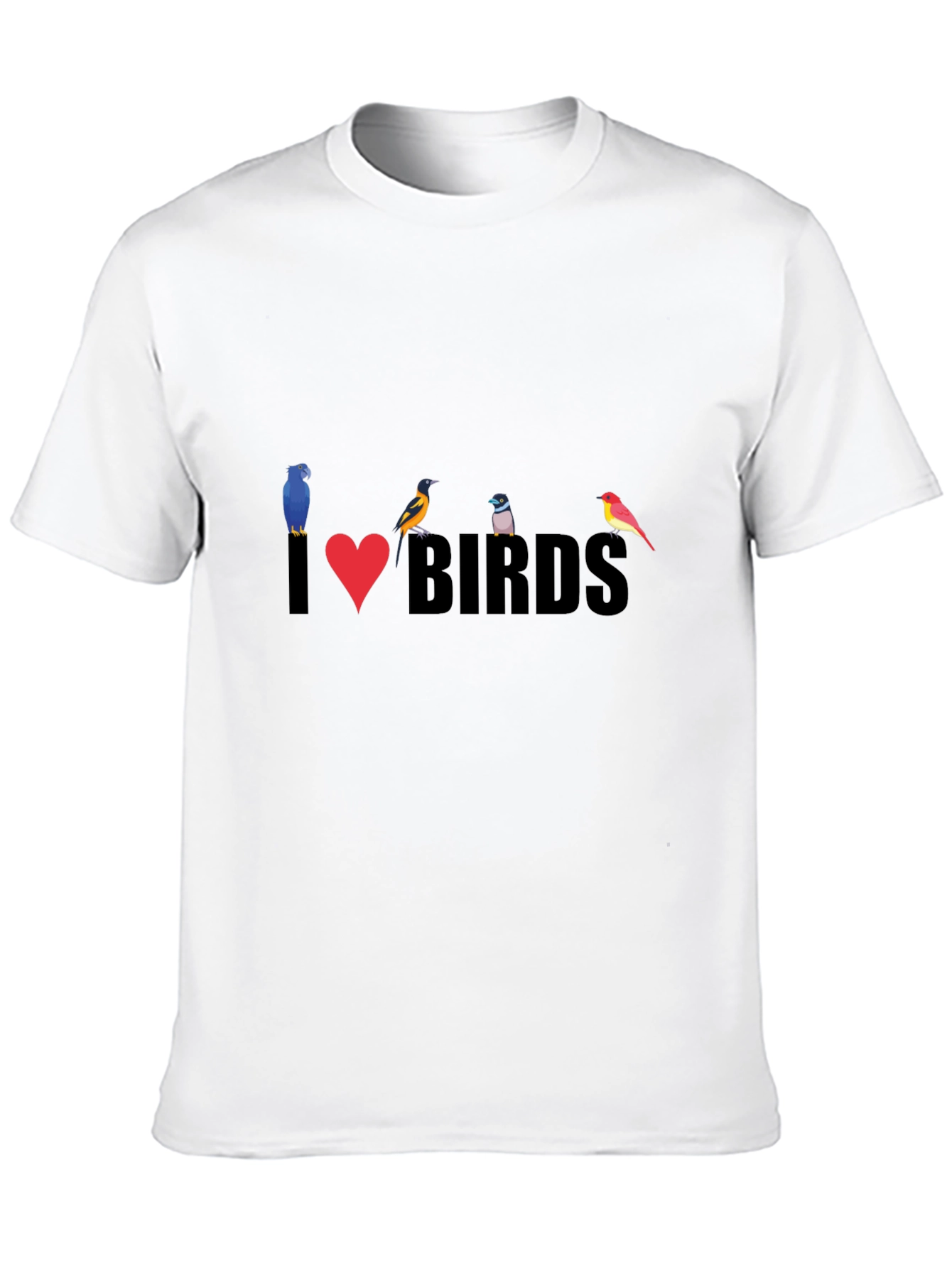 I Love Birds T-Shirt - Stylish Bird Lover Tee