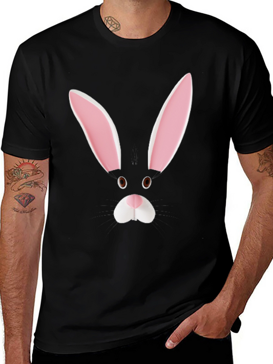 Bunny Face Tee - Black Graphic T-Shirt