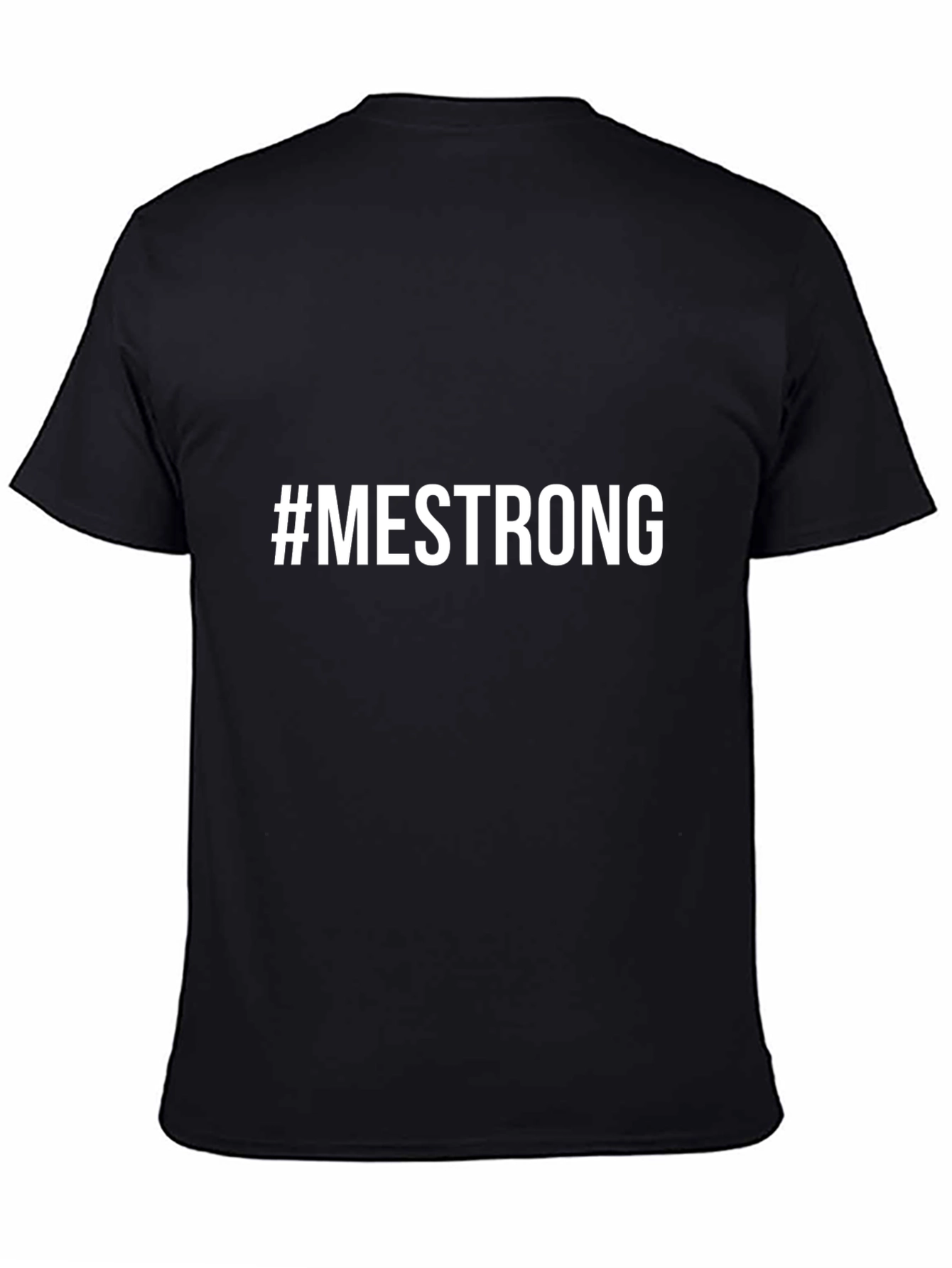 #MESTRONG Black Graphic Tee - Empowering Message T-Shirt