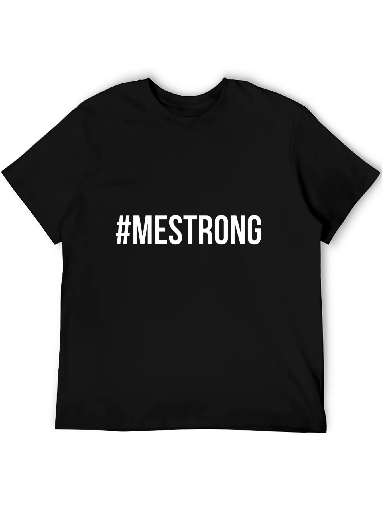 #MESTRONG Black Graphic Tee - Empowering Message T-Shirt