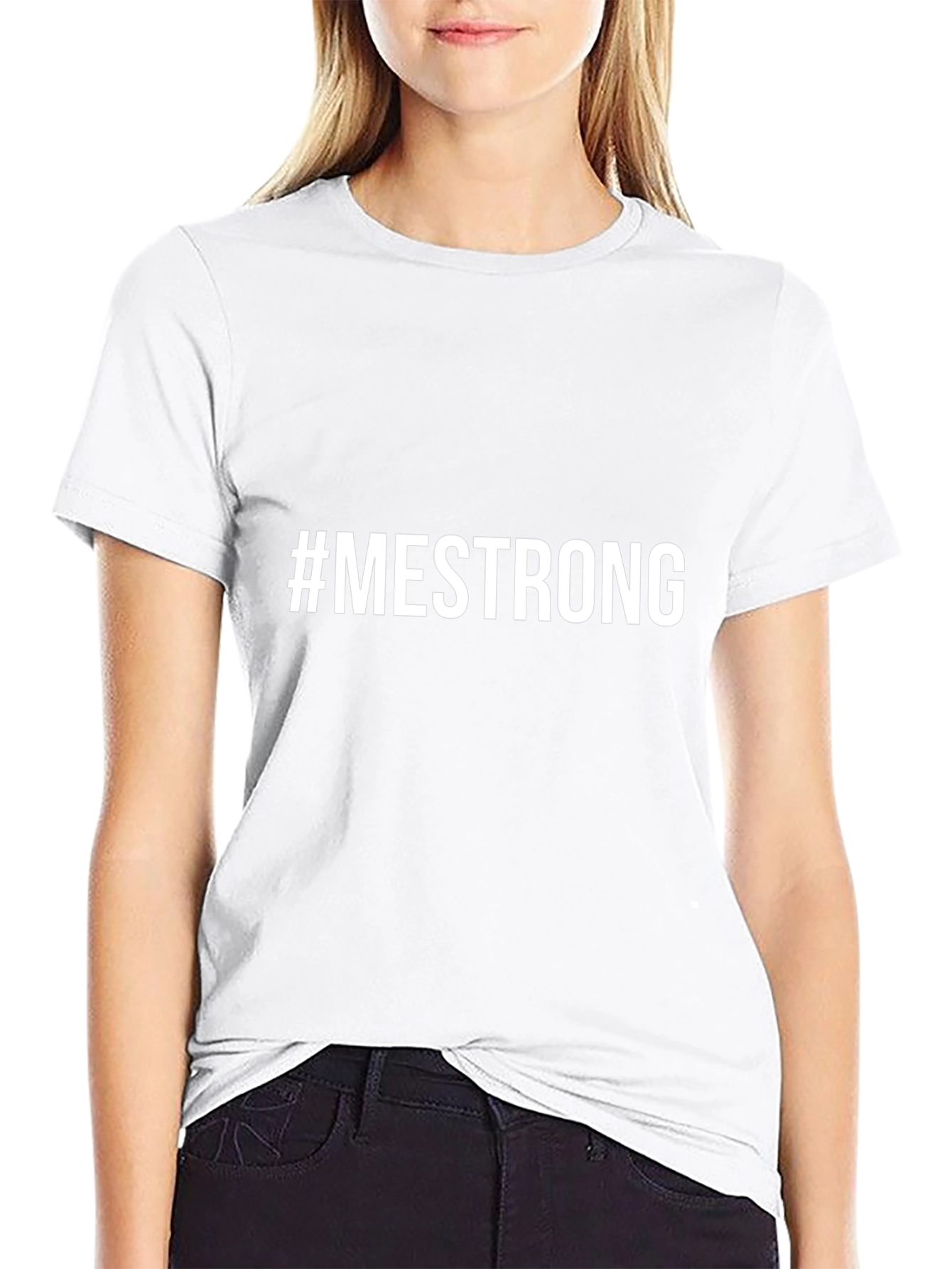 #MESTRONG Black Graphic Tee - Empowering Message T-Shirt