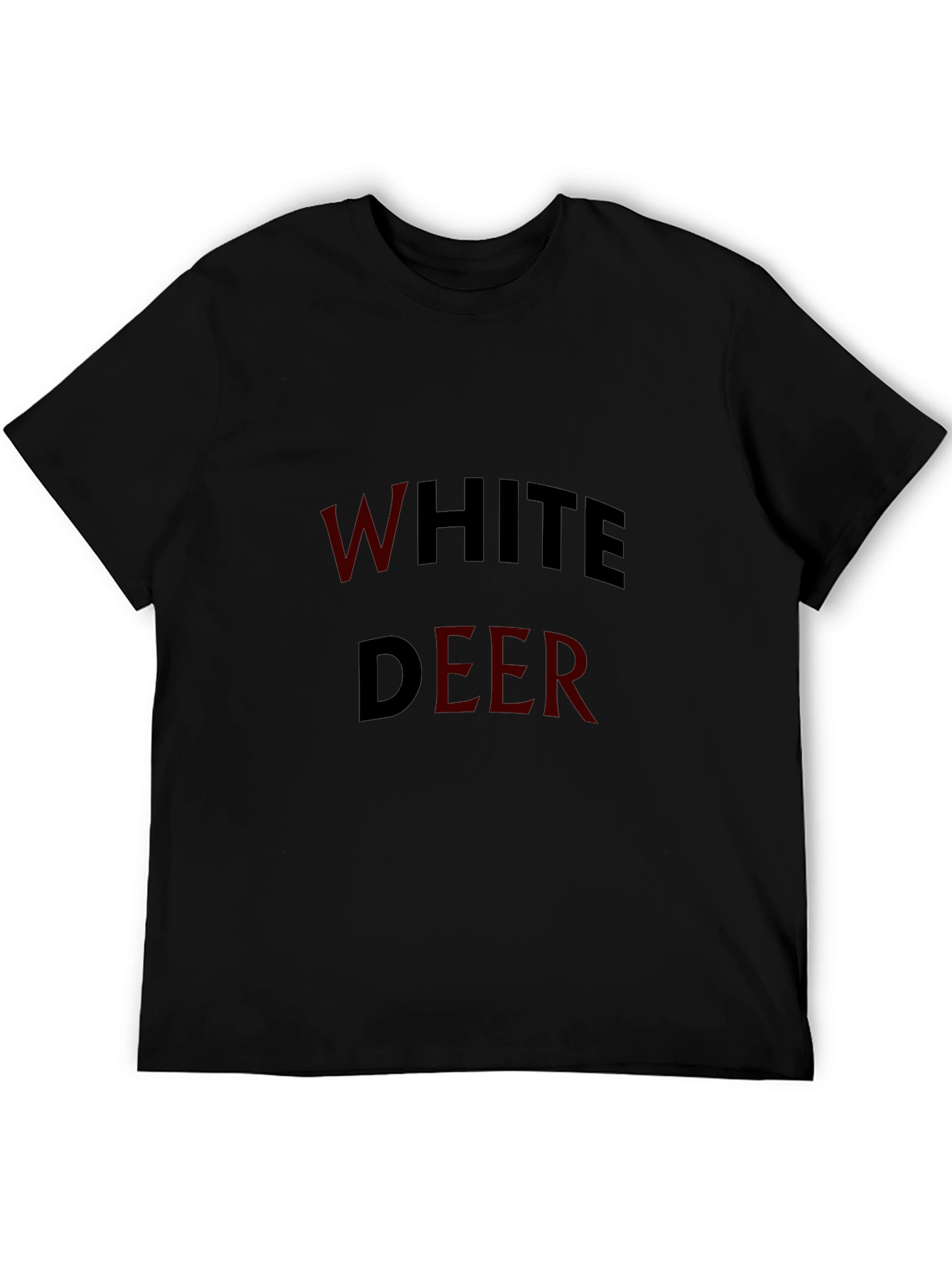 White Deer Graphic Tee - Black Casual Shirt