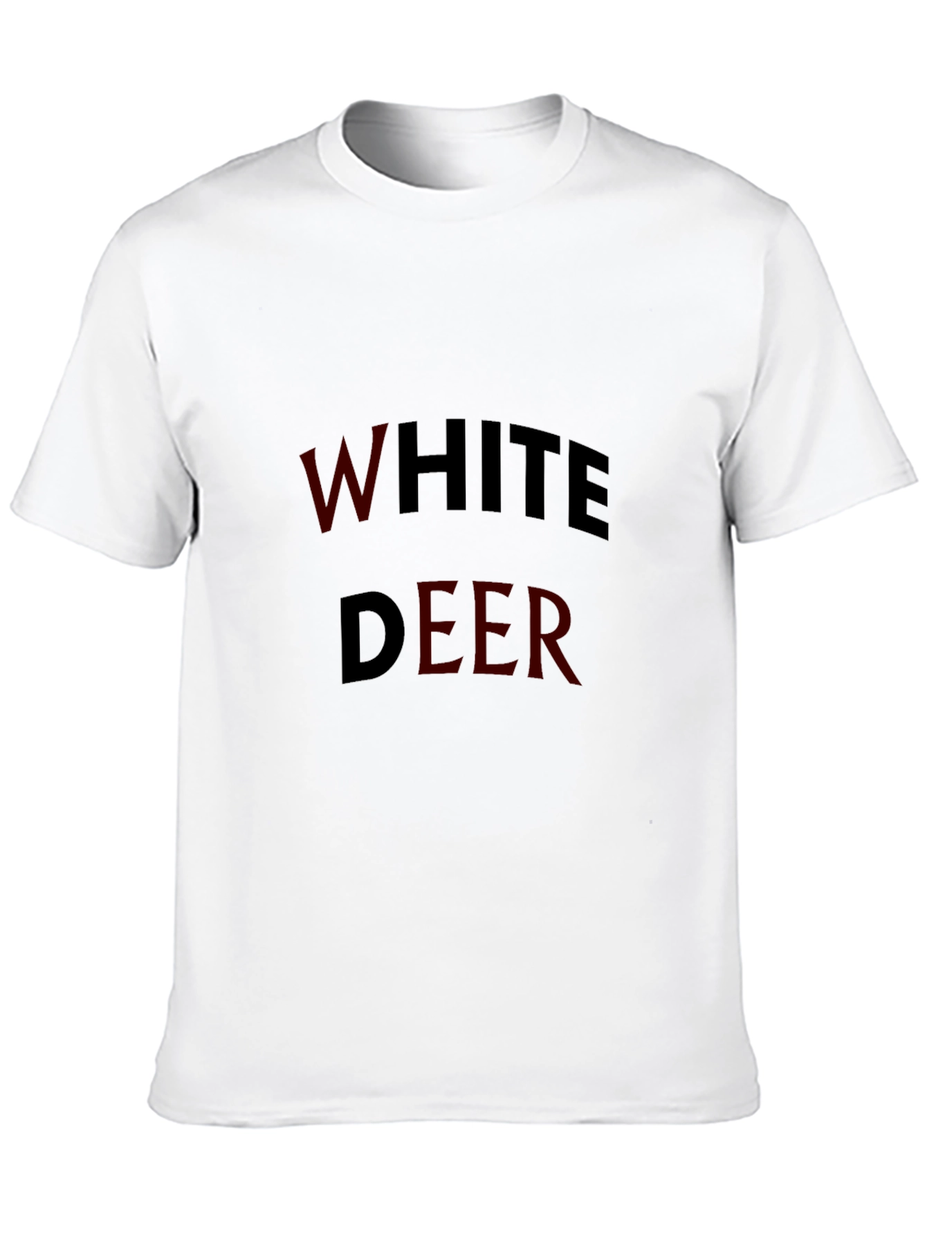 White Deer Graphic Tee - Black Casual Shirt