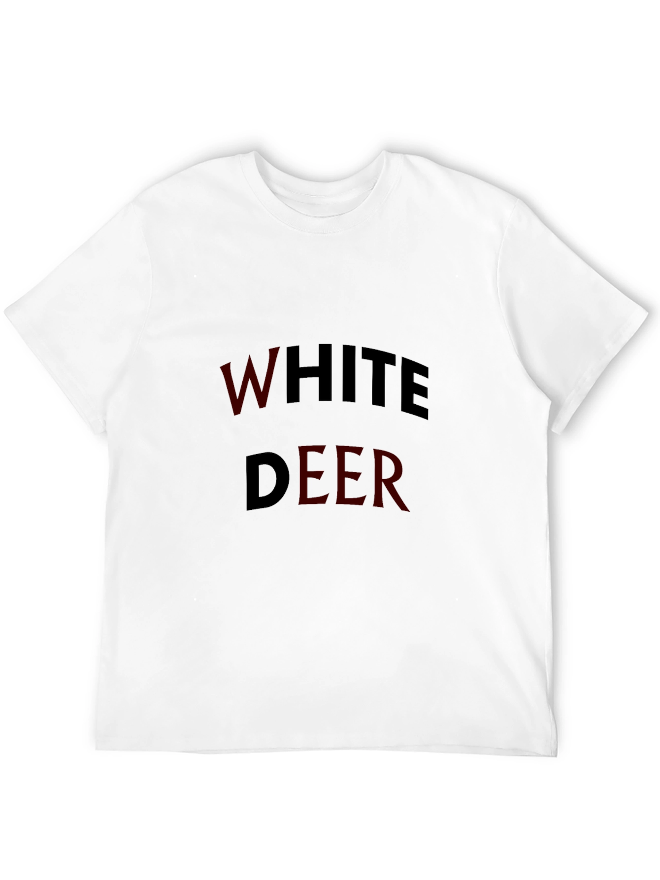 White Deer Graphic Tee - Black Casual Shirt
