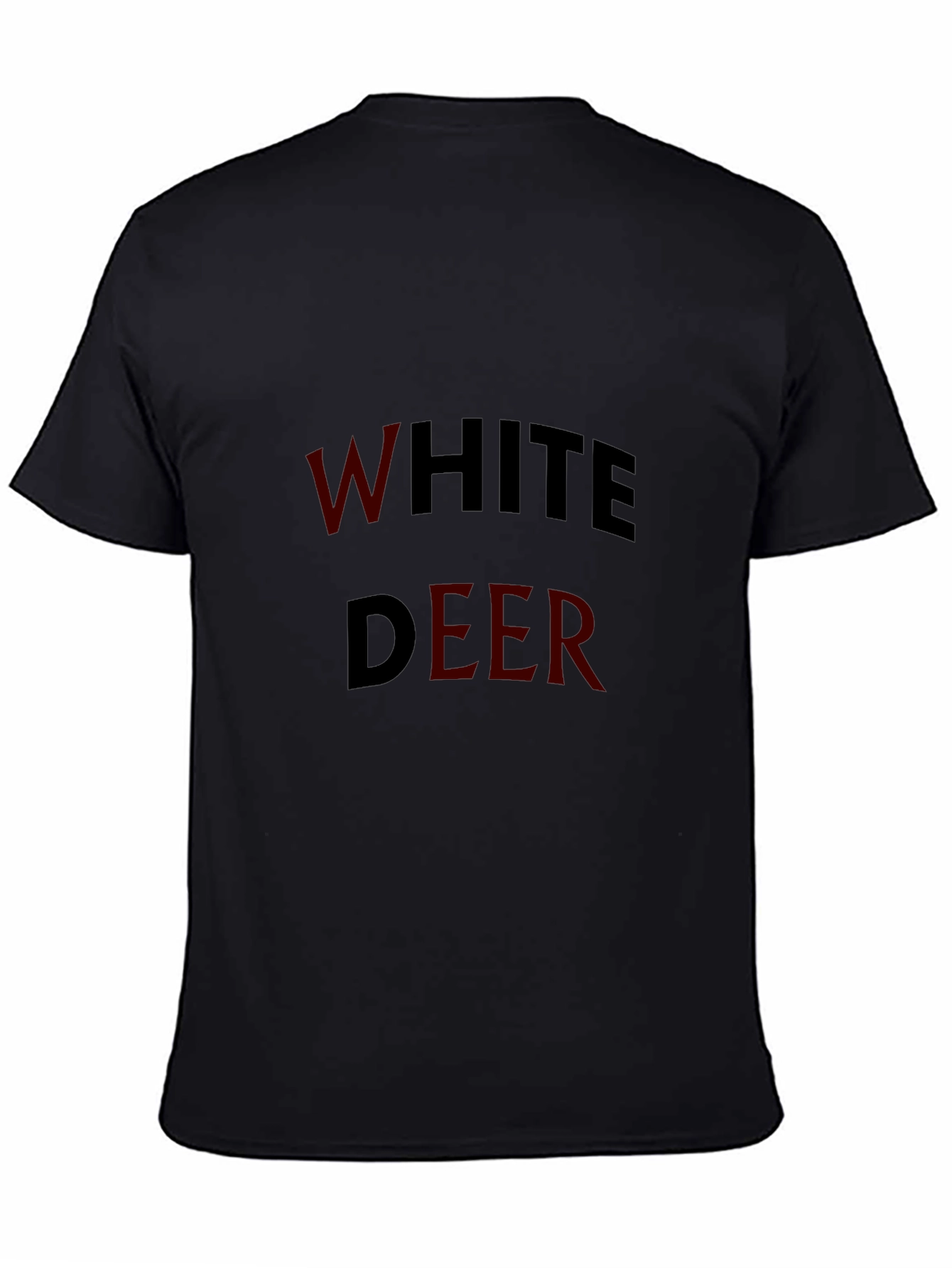 White Deer Graphic Tee - Black Casual Shirt