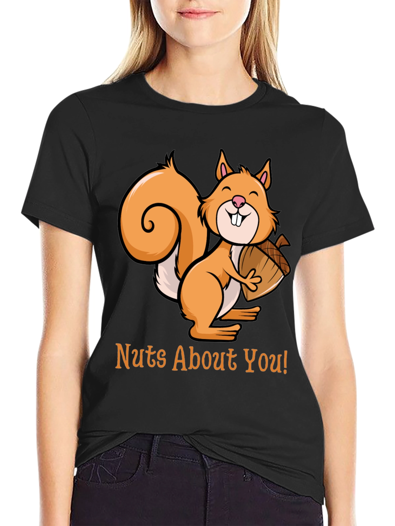 Nuts About You Squirrel Graphic Tee