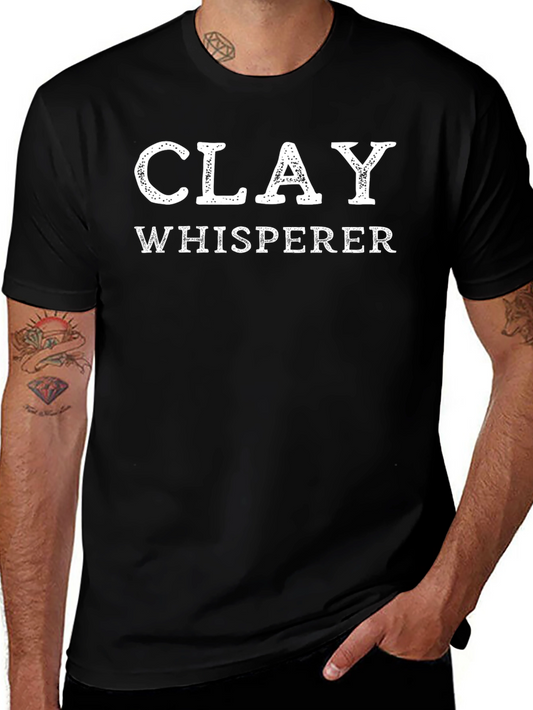 Clay Whisperer Graphic Tee - Black Cotton T-Shirt