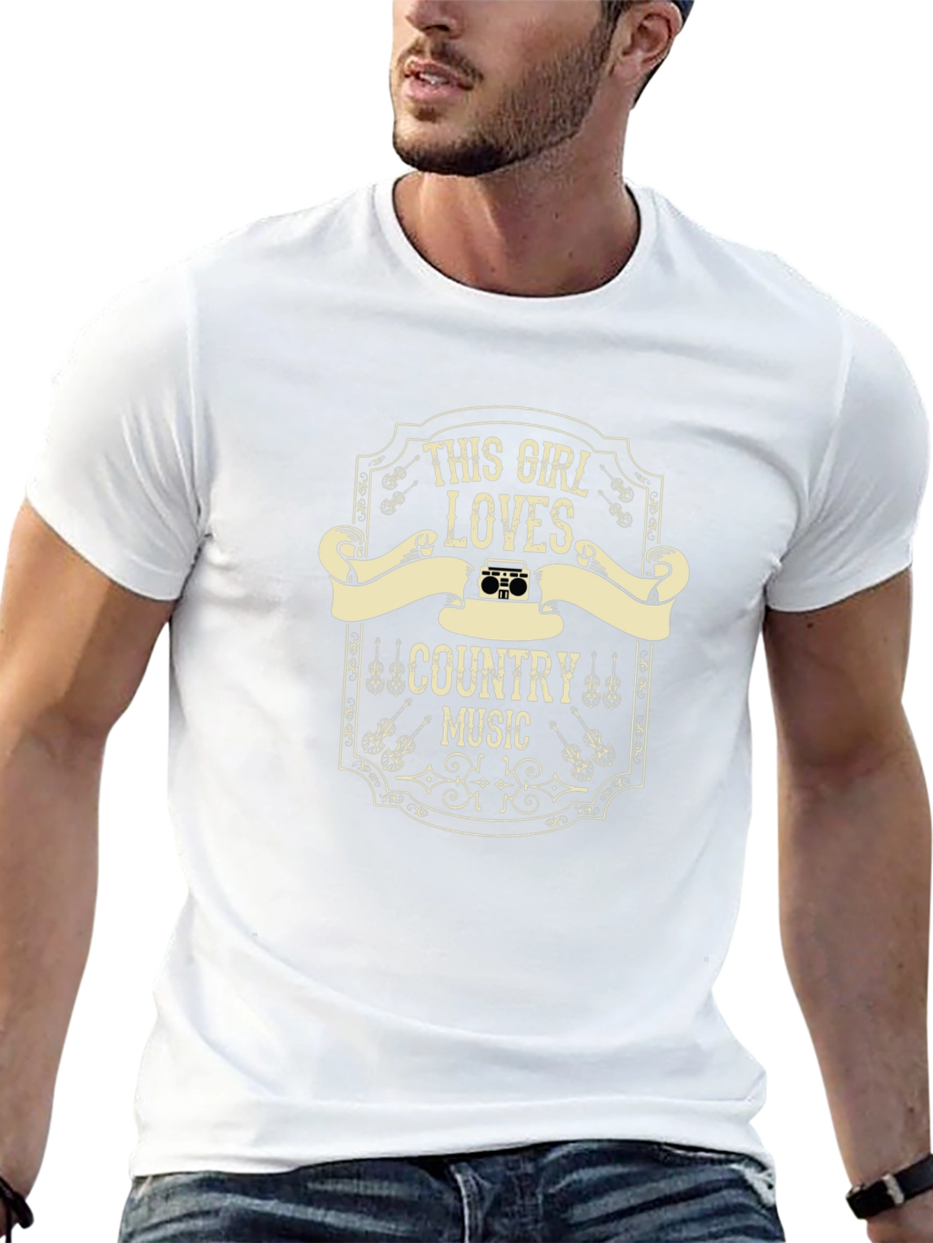 This Girl Loves Country Music Graphic T-Shirt