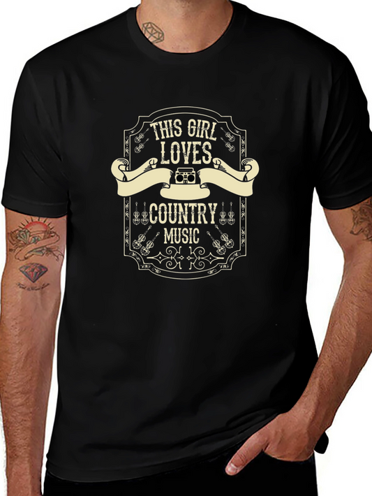 This Girl Loves Country Music Graphic T-Shirt