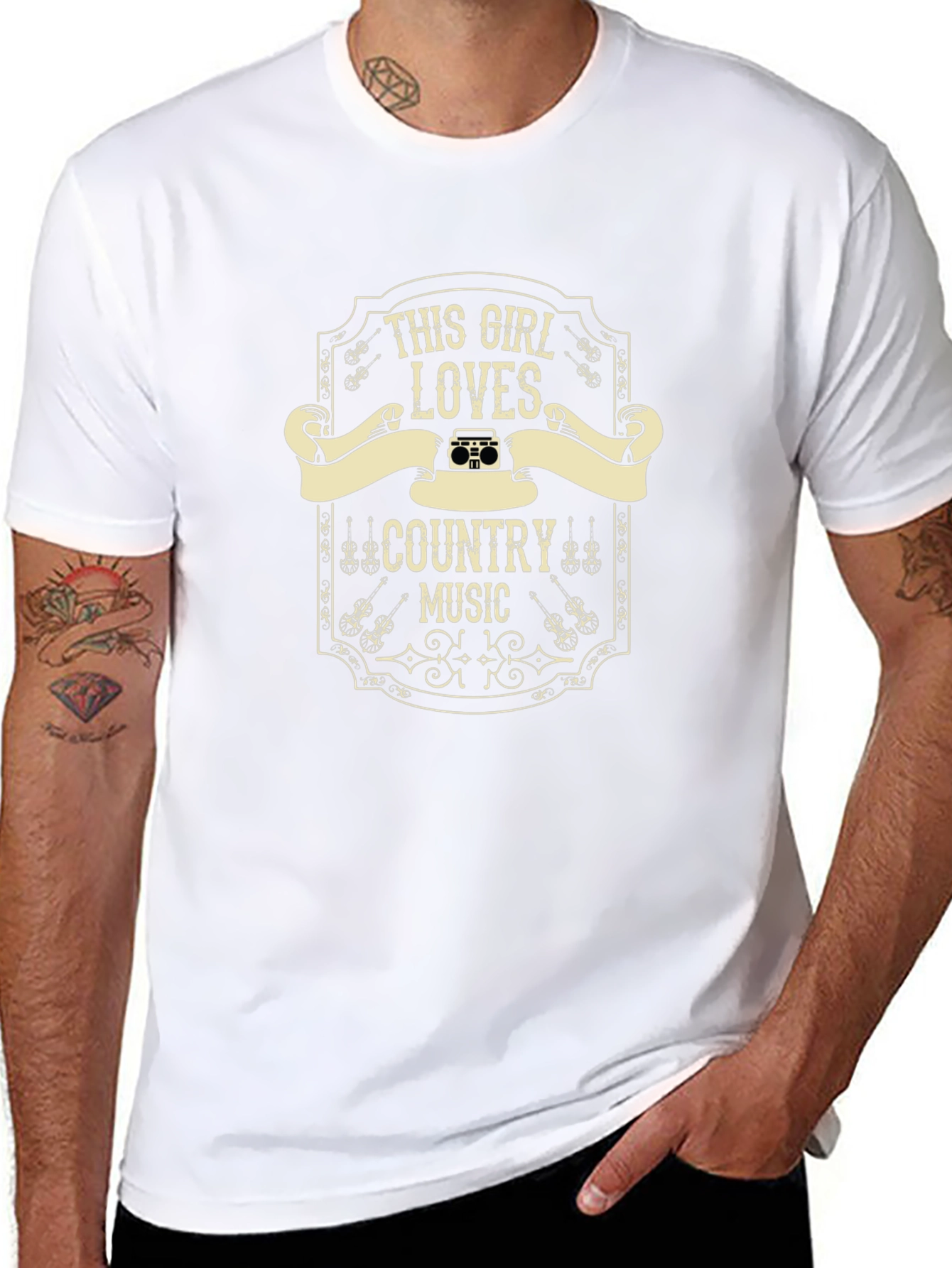 This Girl Loves Country Music Graphic T-Shirt