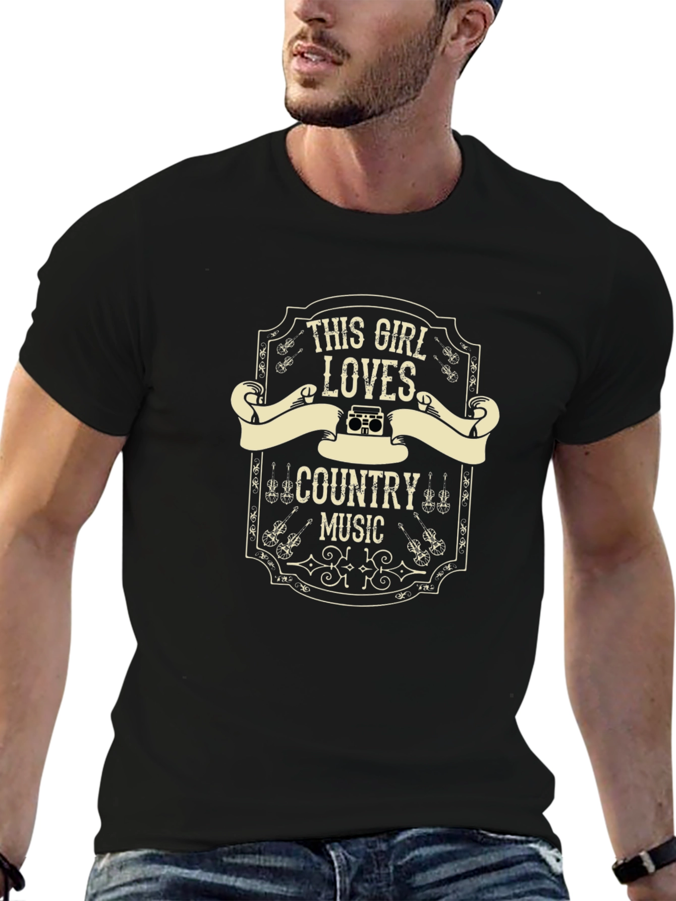 This Girl Loves Country Music Graphic T-Shirt