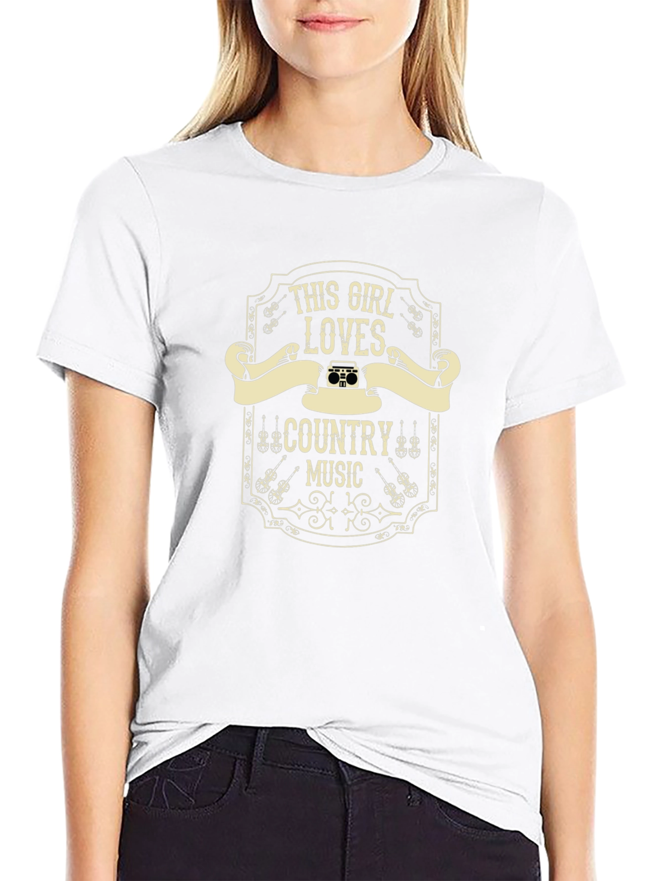 This Girl Loves Country Music Graphic T-Shirt