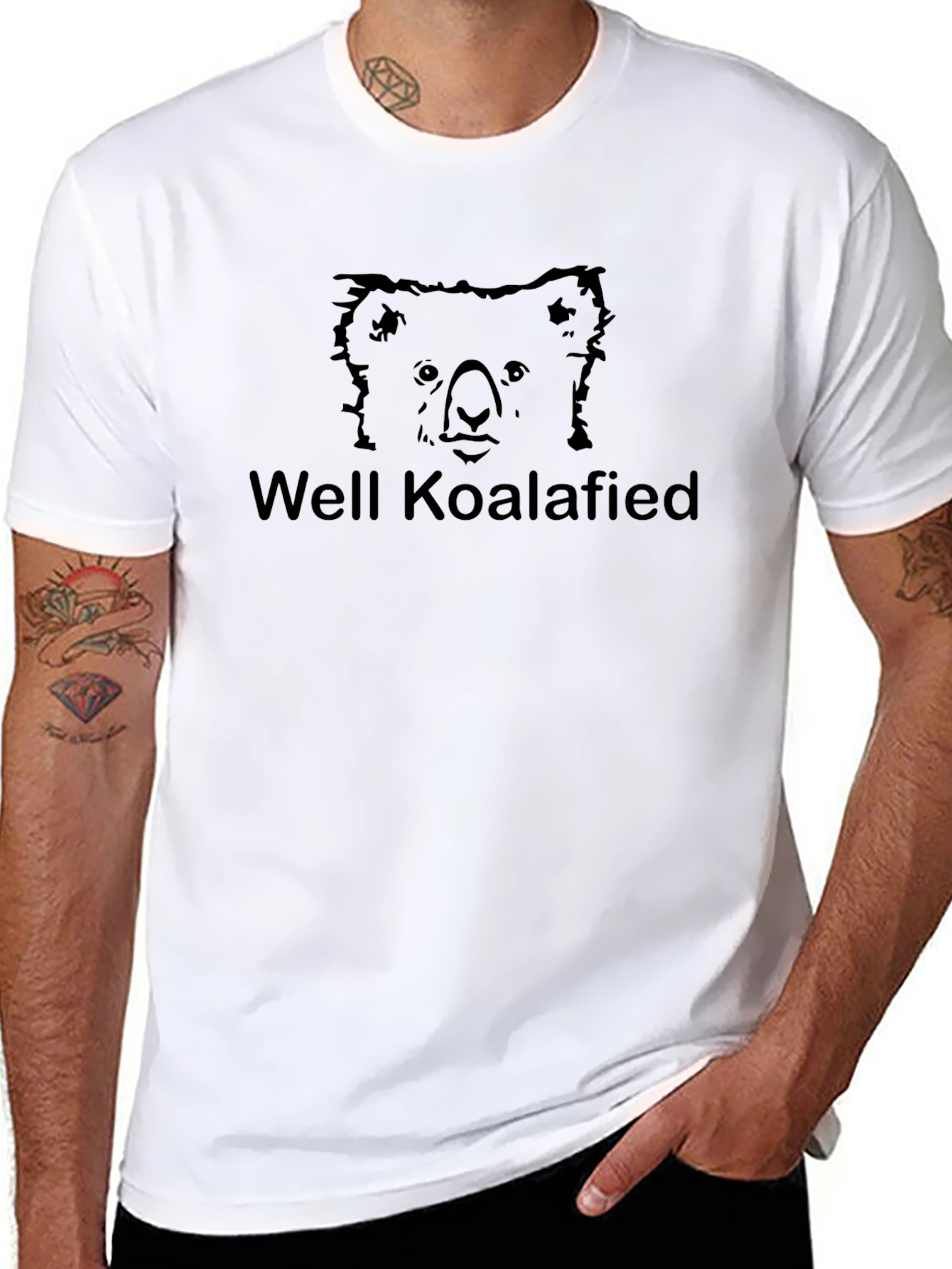 Well Koalafied Black Graphic T-Shirt
