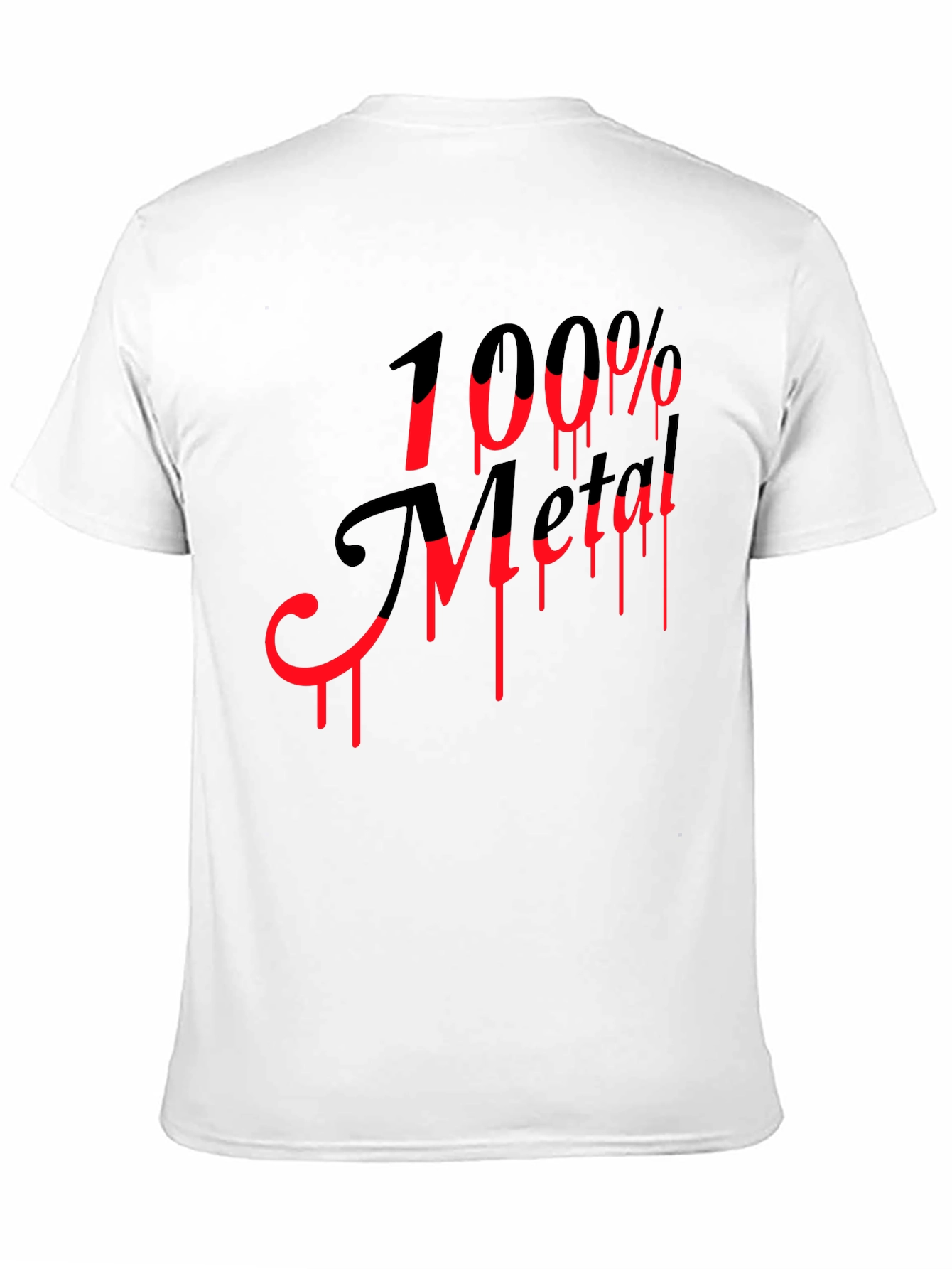 100% Metal Black Graphic T-Shirt - Rock On!
