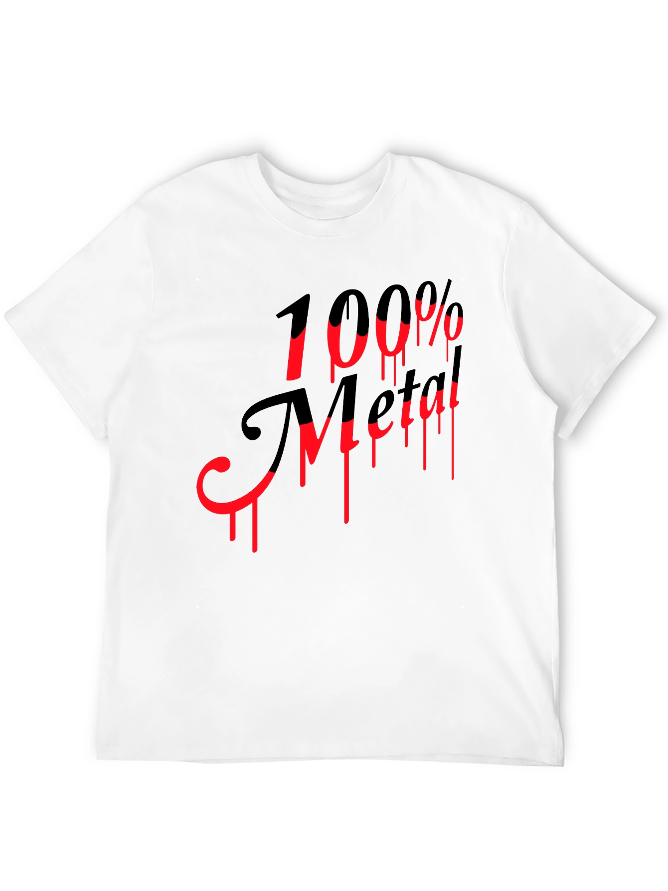100% Metal Black Graphic T-Shirt - Rock On!