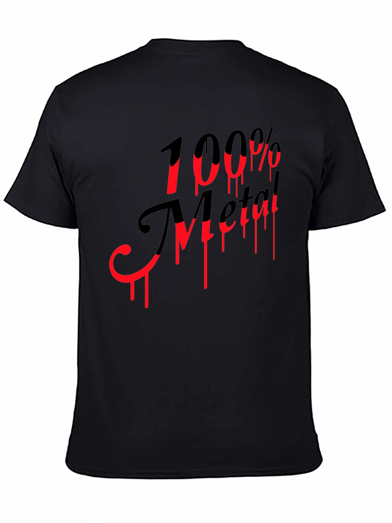 100% Metal Black Graphic T-Shirt - Rock On!