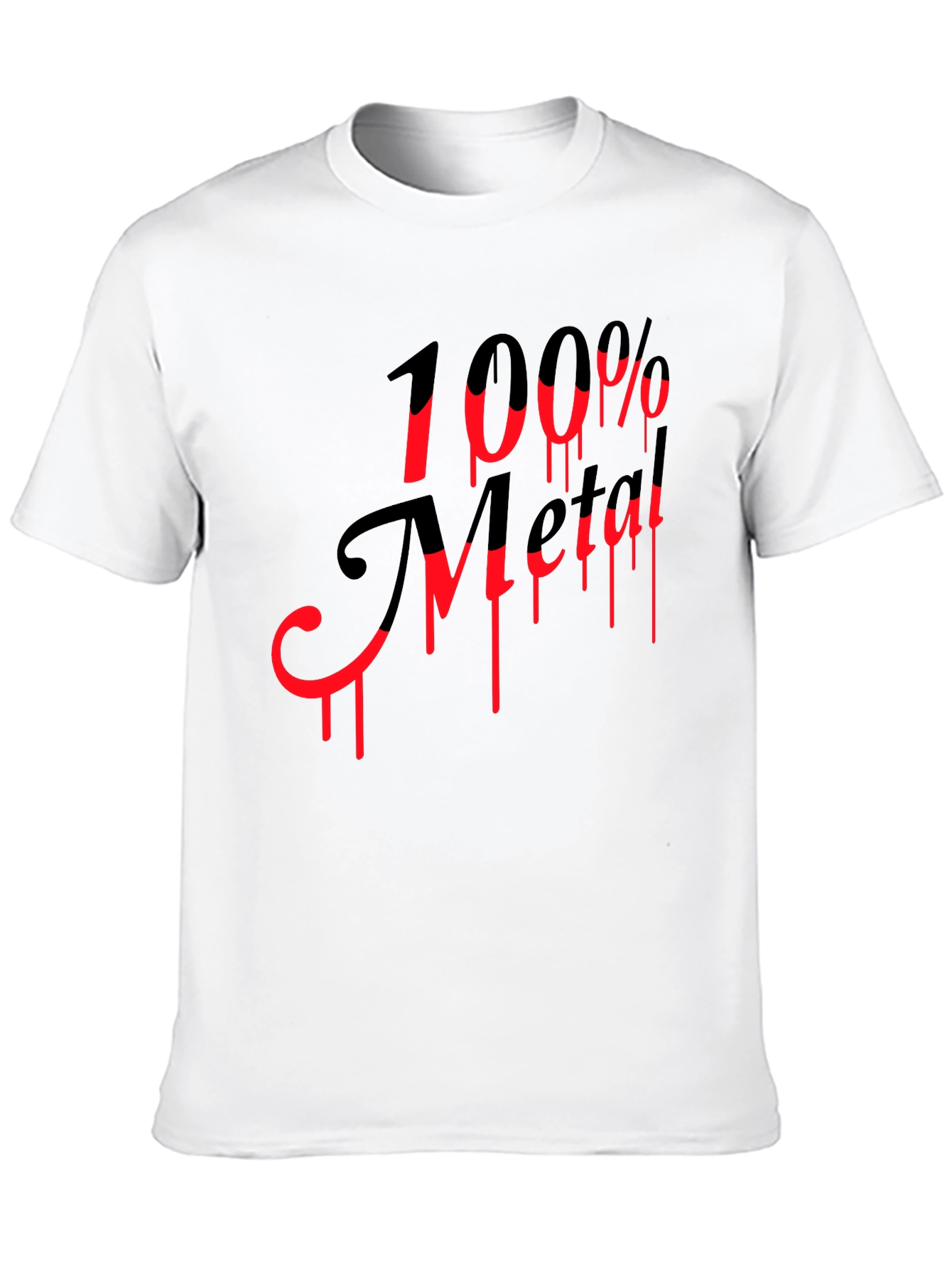 100% Metal Black Graphic T-Shirt - Rock On!