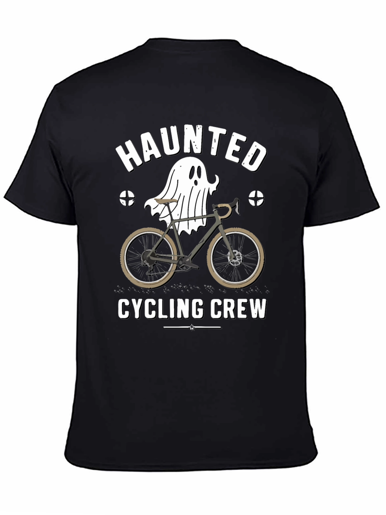 Haunted Cycling Crew Black T-Shirt
