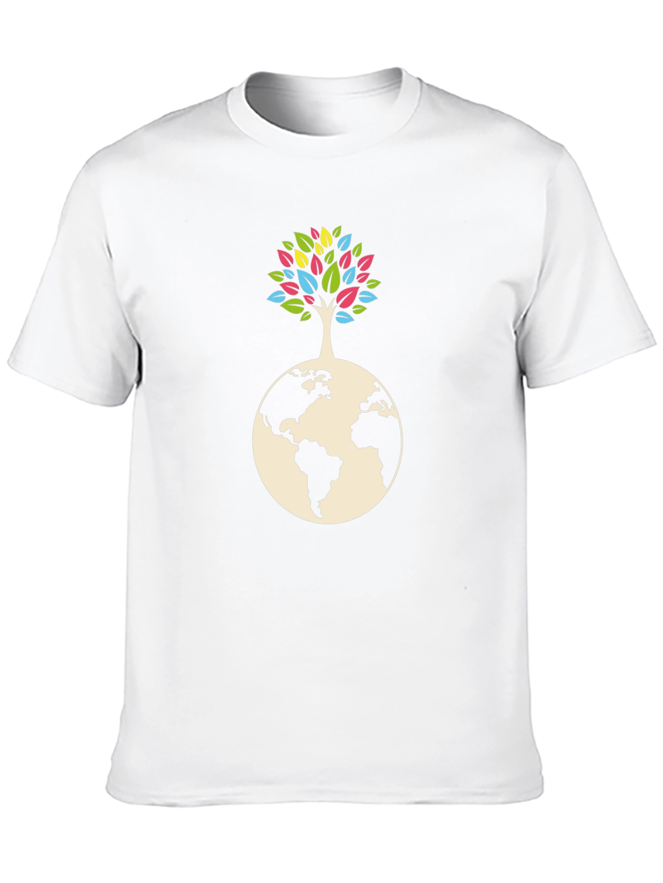 Earth Tree Graphic Tee - Black Cotton Blend Shirt