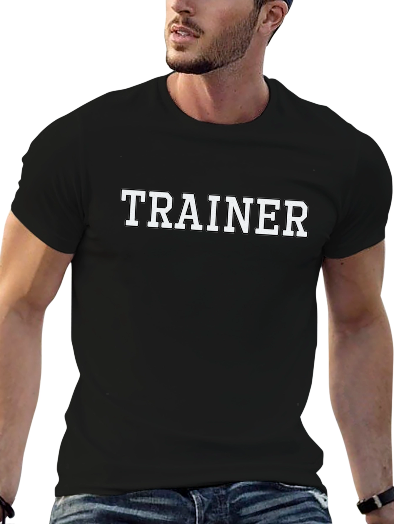 Trainer T-Shirt - Black Crew Neck