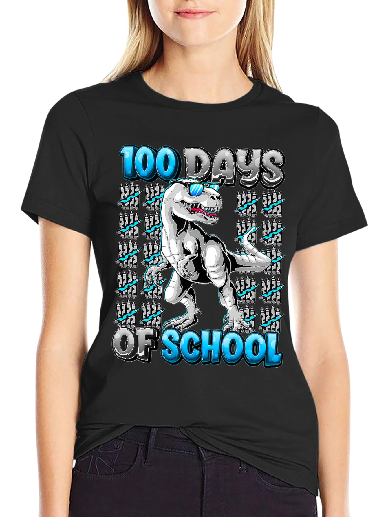 100 Days of School Dinosaur T-Shirt