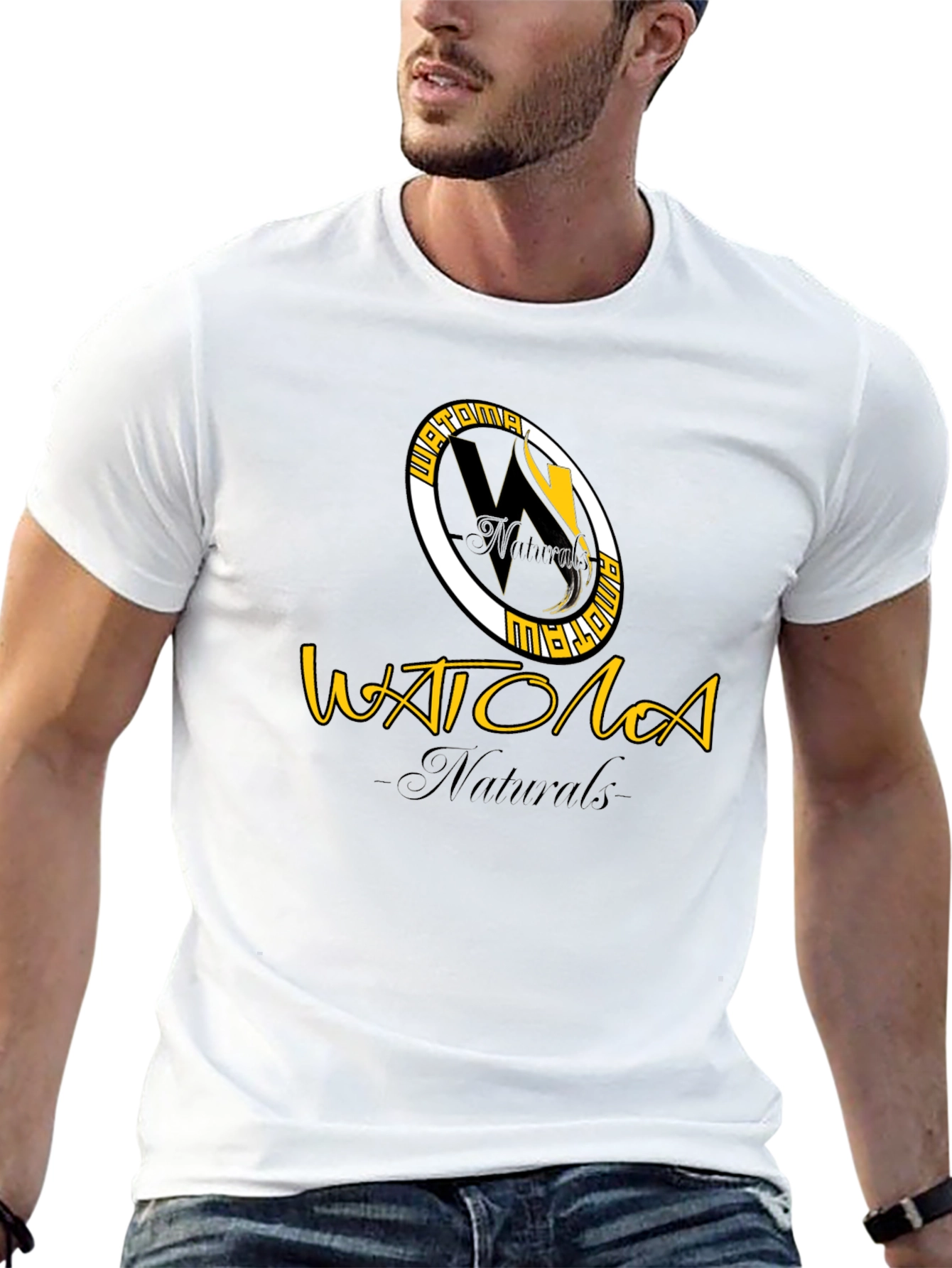Watoma Naturals Black Graphic T-Shirt