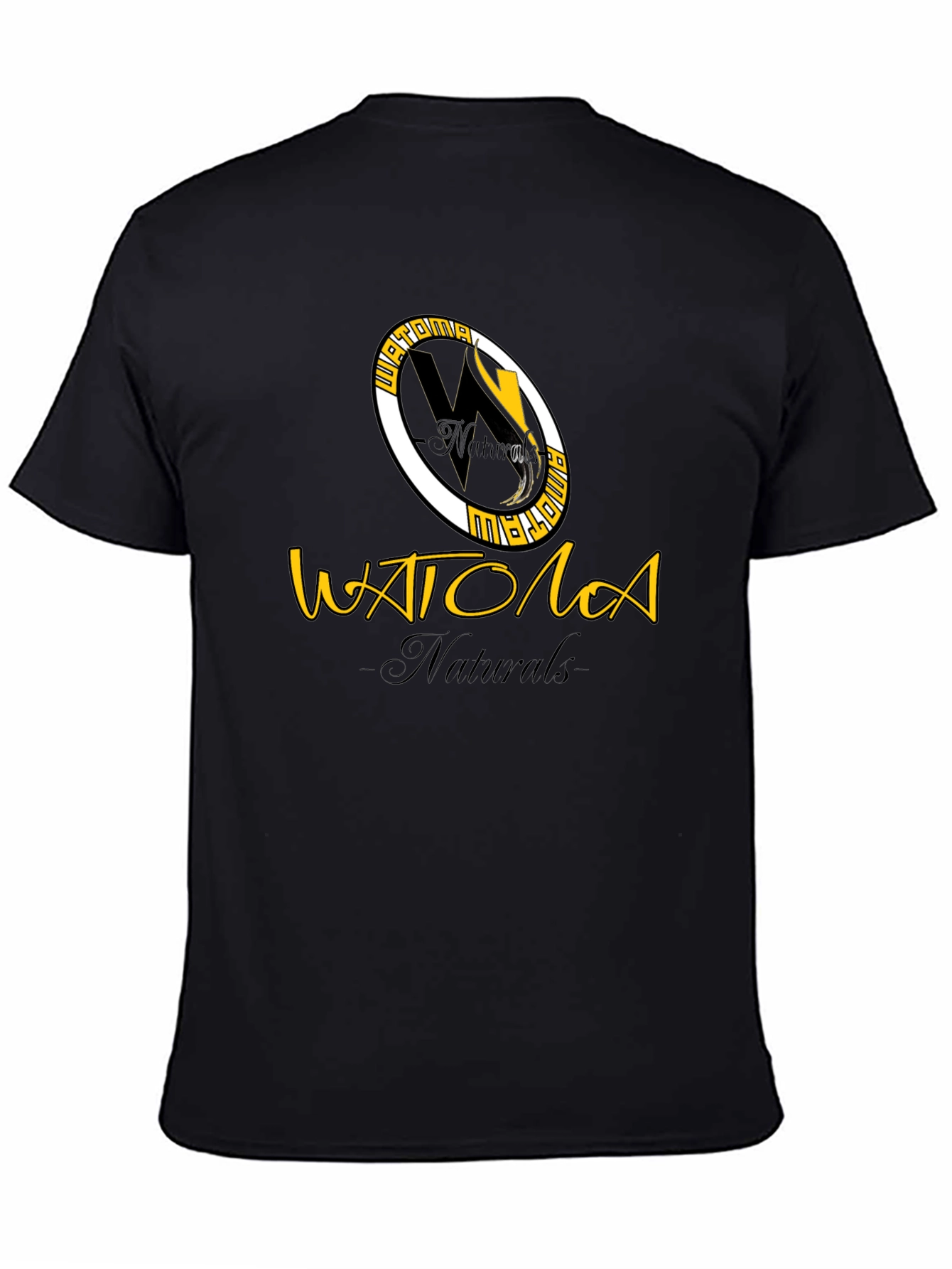 Watoma Naturals Black Graphic T-Shirt