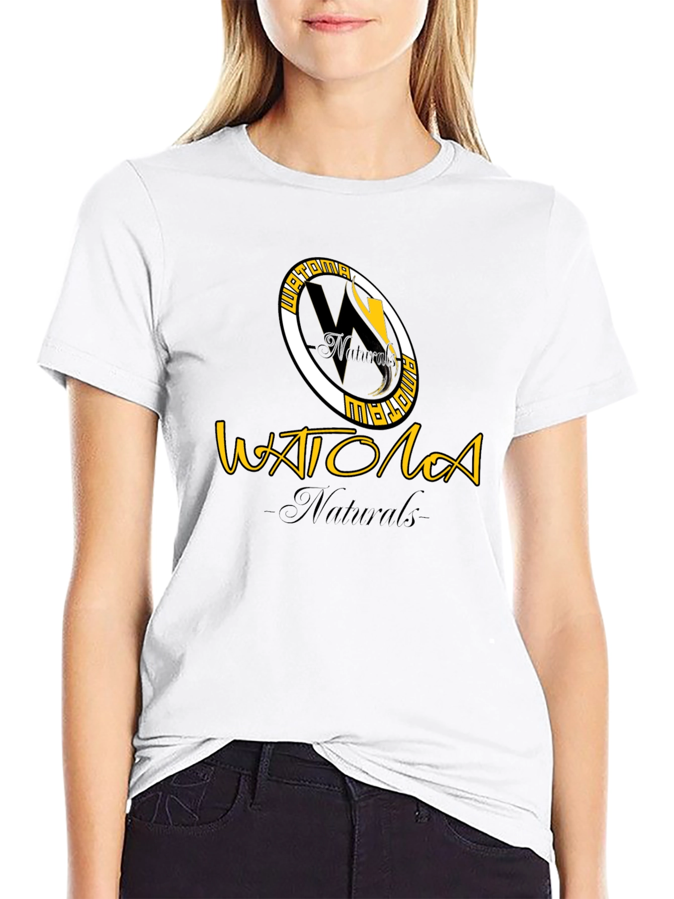 Watoma Naturals Black Graphic T-Shirt