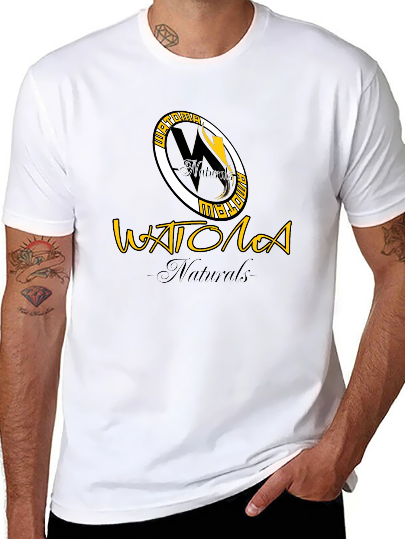 Watoma Naturals Black Graphic T-Shirt