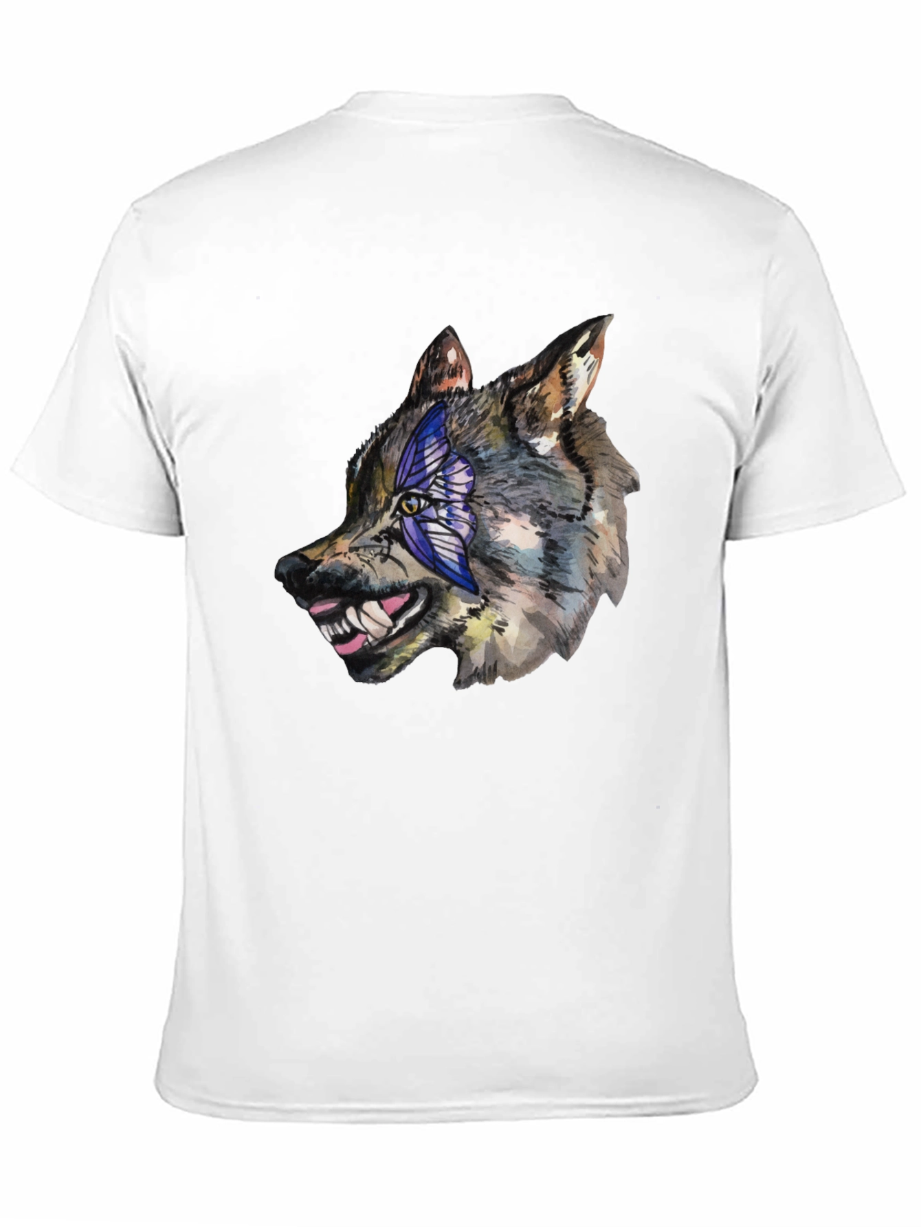 Wolf Graphic Tee - Mens Black Cotton T-Shirt