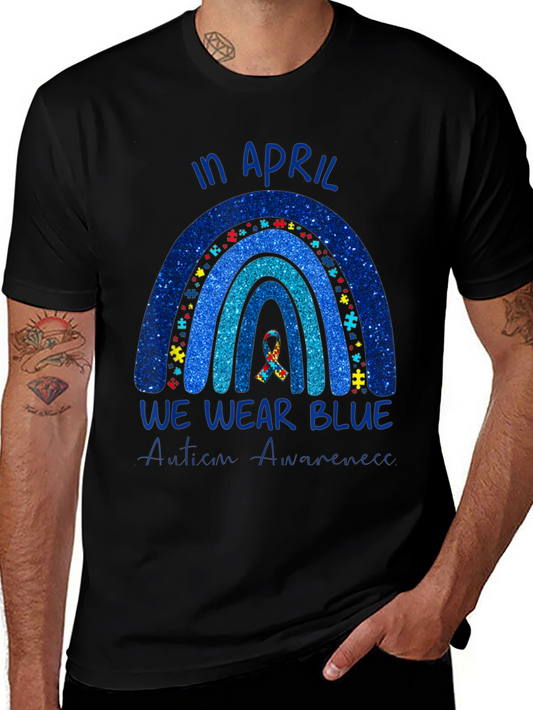 Autism Awareness Rainbow T-Shirt - We Wear Blue