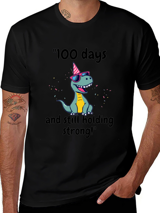 100 Days Strong Dino T-Shirt