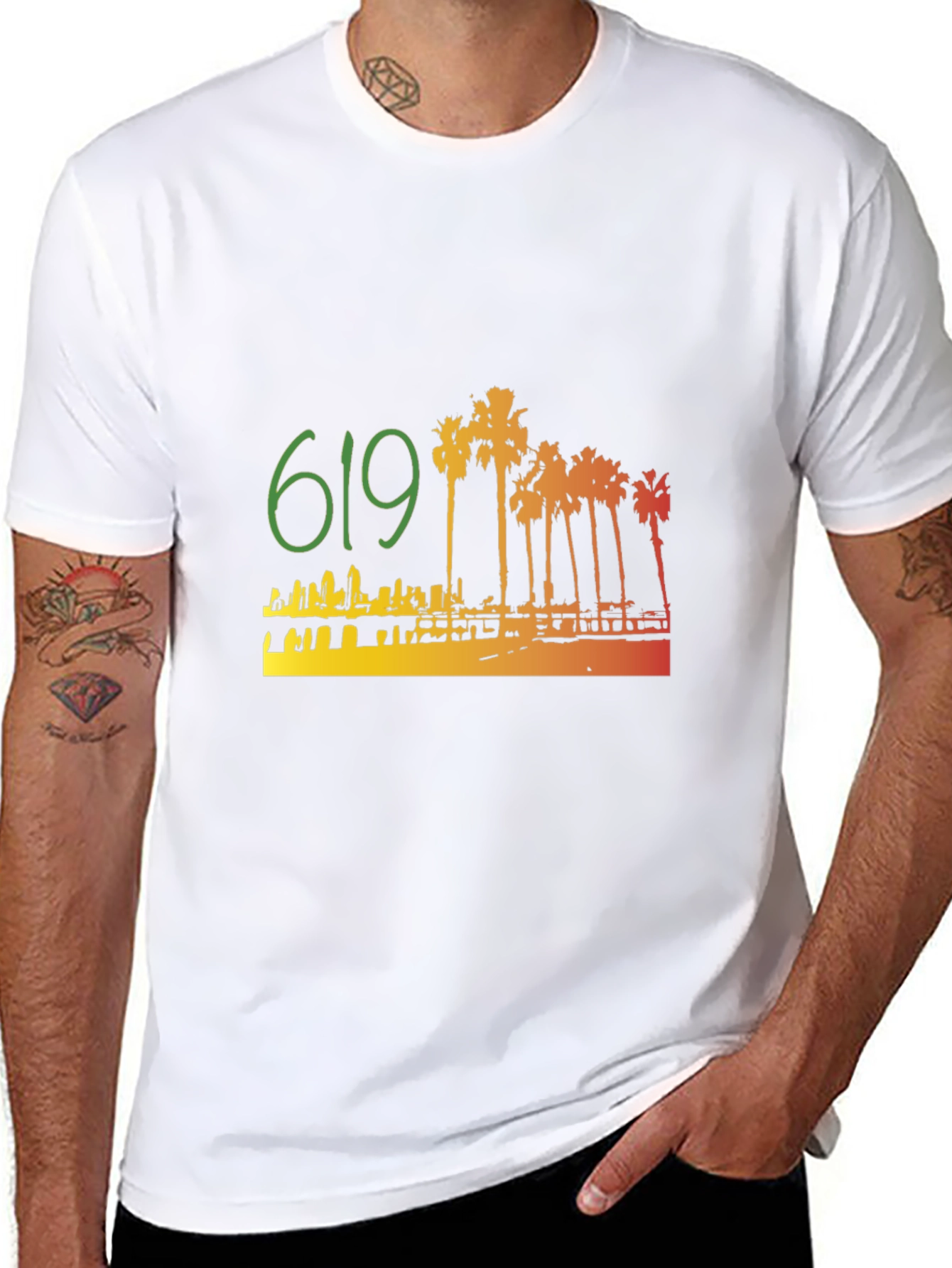 619 San Diego Palm Tree T-Shirt