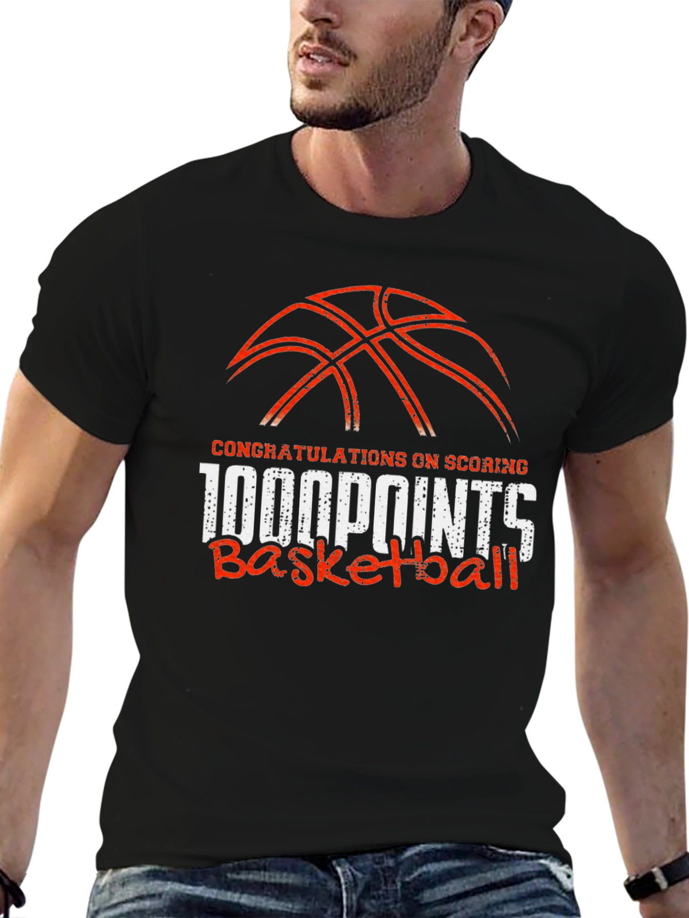 1000 Points Basketball Graphic Tee