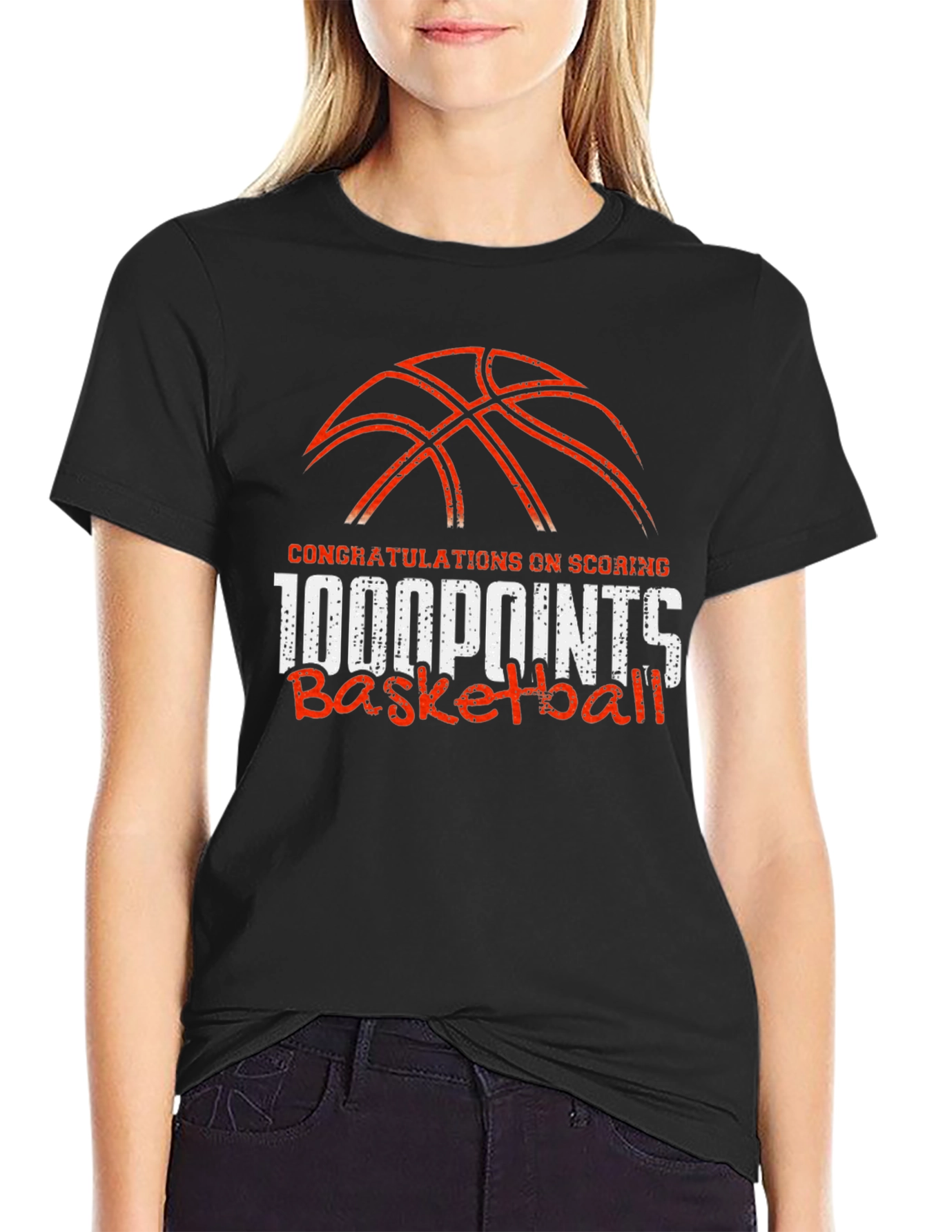 1000 Points Basketball Graphic Tee