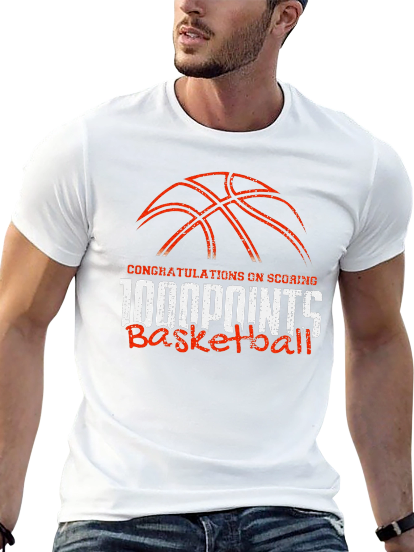 1000 Points Basketball Graphic Tee