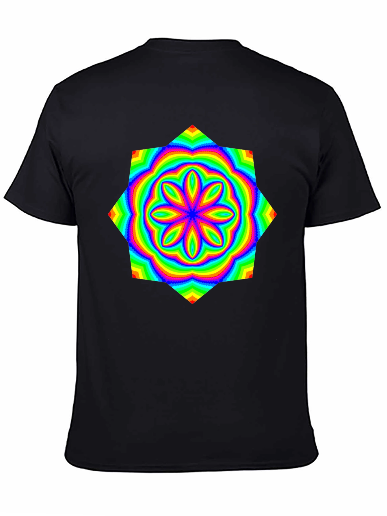 Psychedelic Rainbow Flower Graphic Tee