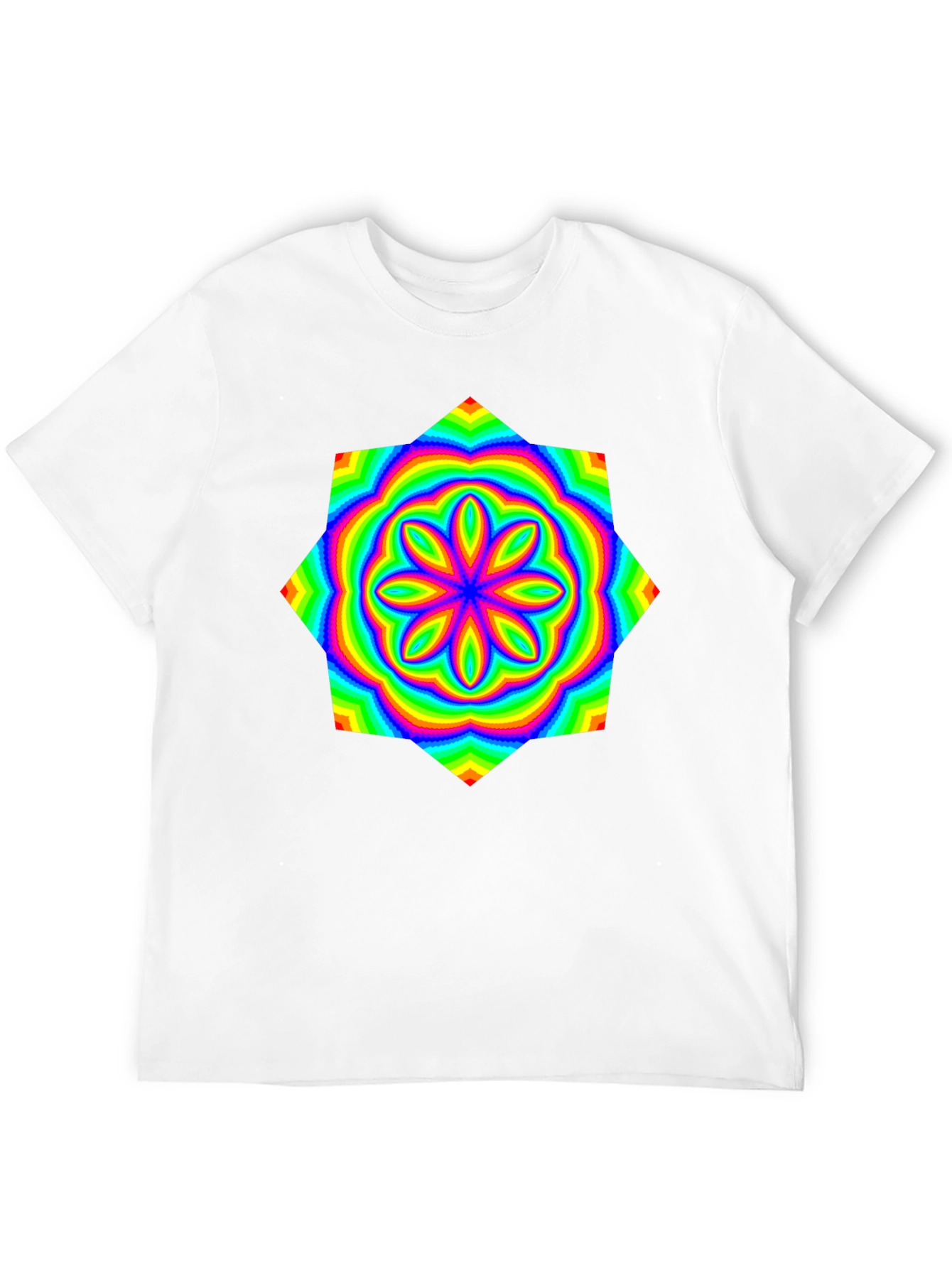 Psychedelic Rainbow Flower Graphic Tee
