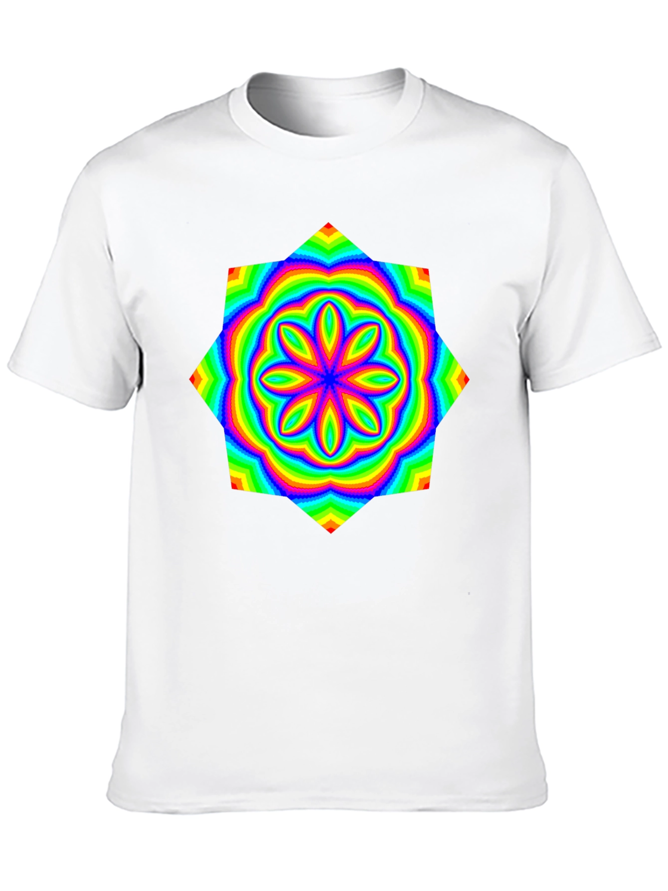Psychedelic Rainbow Flower Graphic Tee