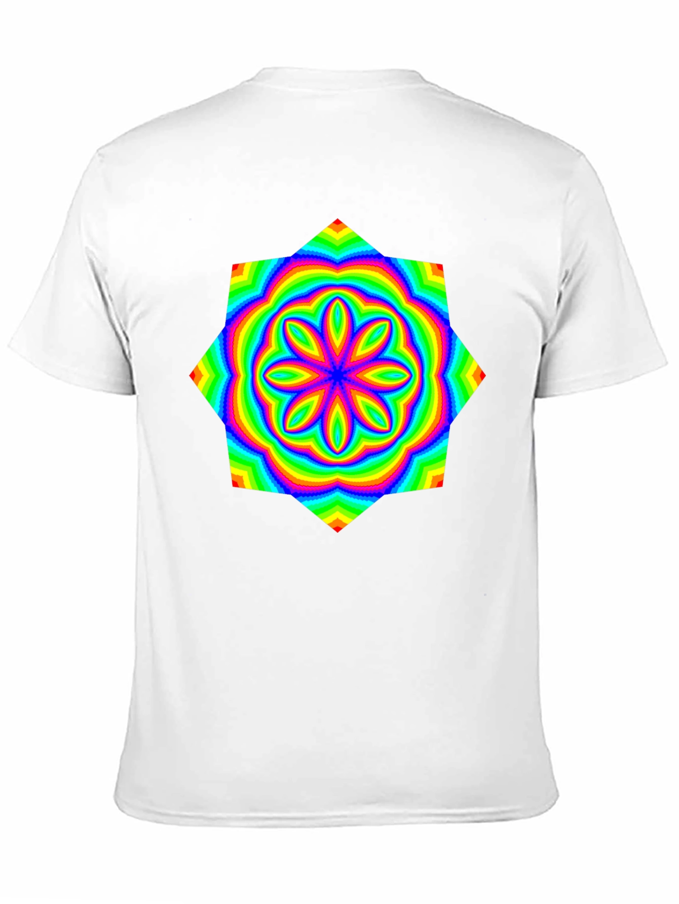 Psychedelic Rainbow Flower Graphic Tee