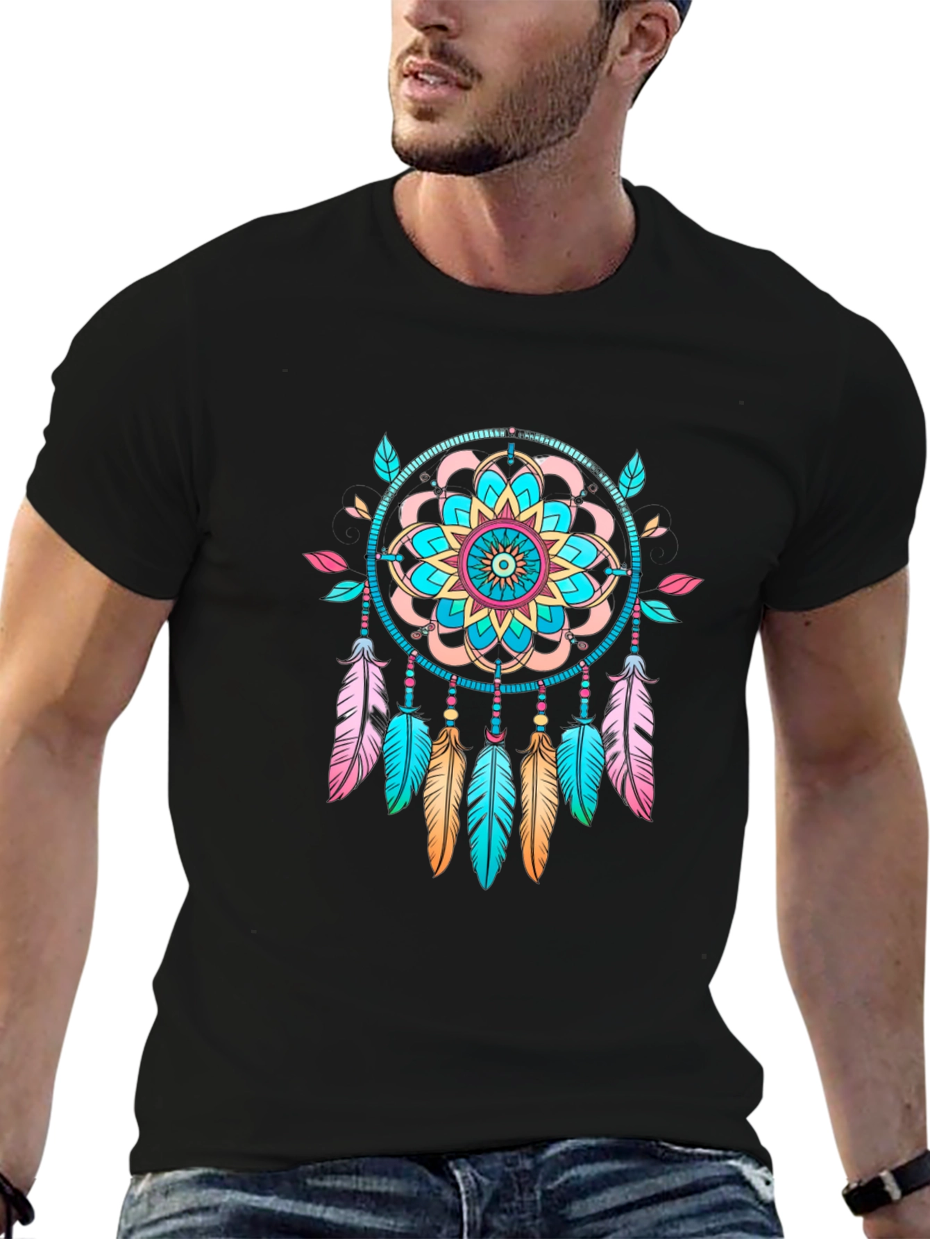 Dreamcatcher Graphic Black T-Shirt - Unisex
