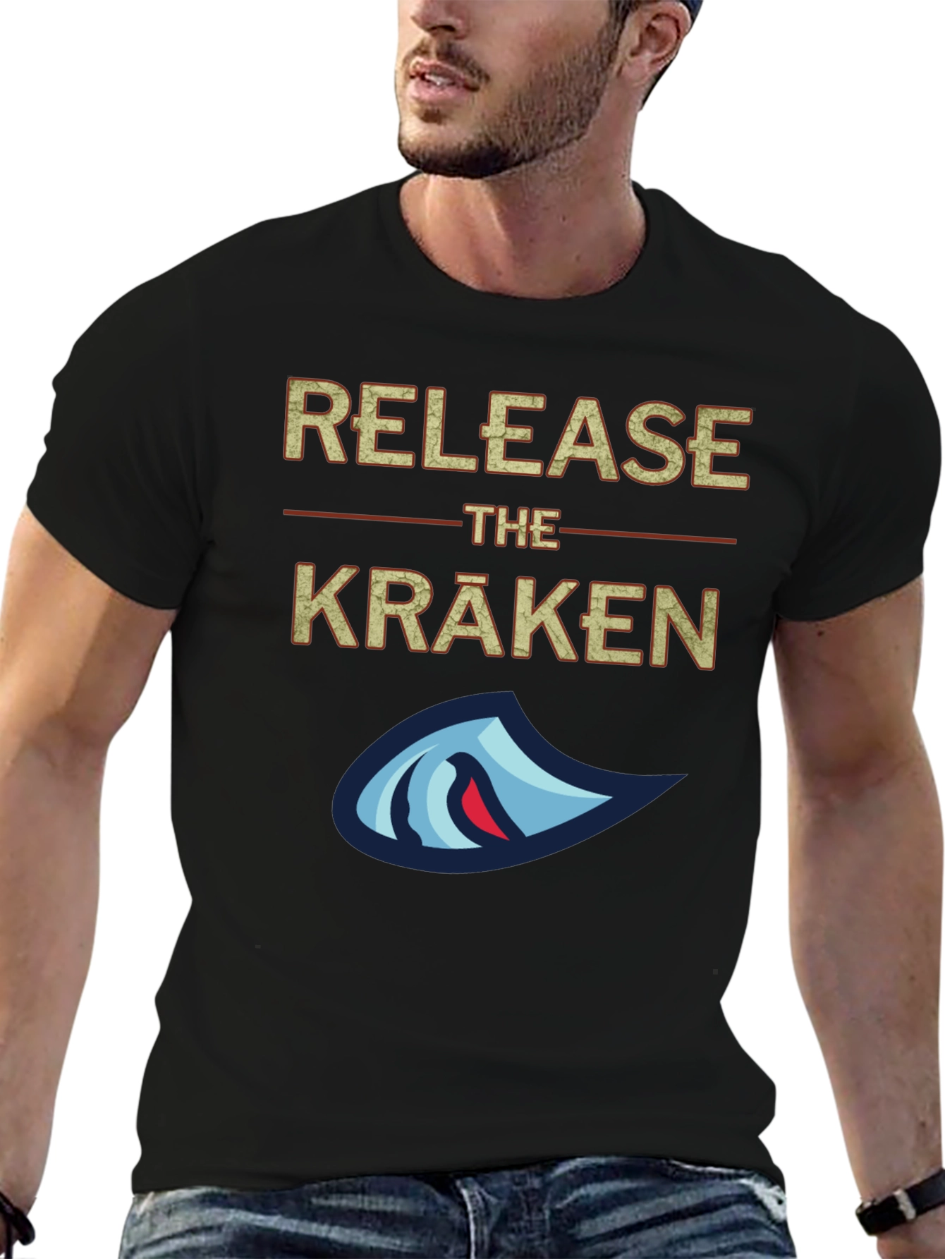 Release The Kraken Graphic T-Shirt - Black
