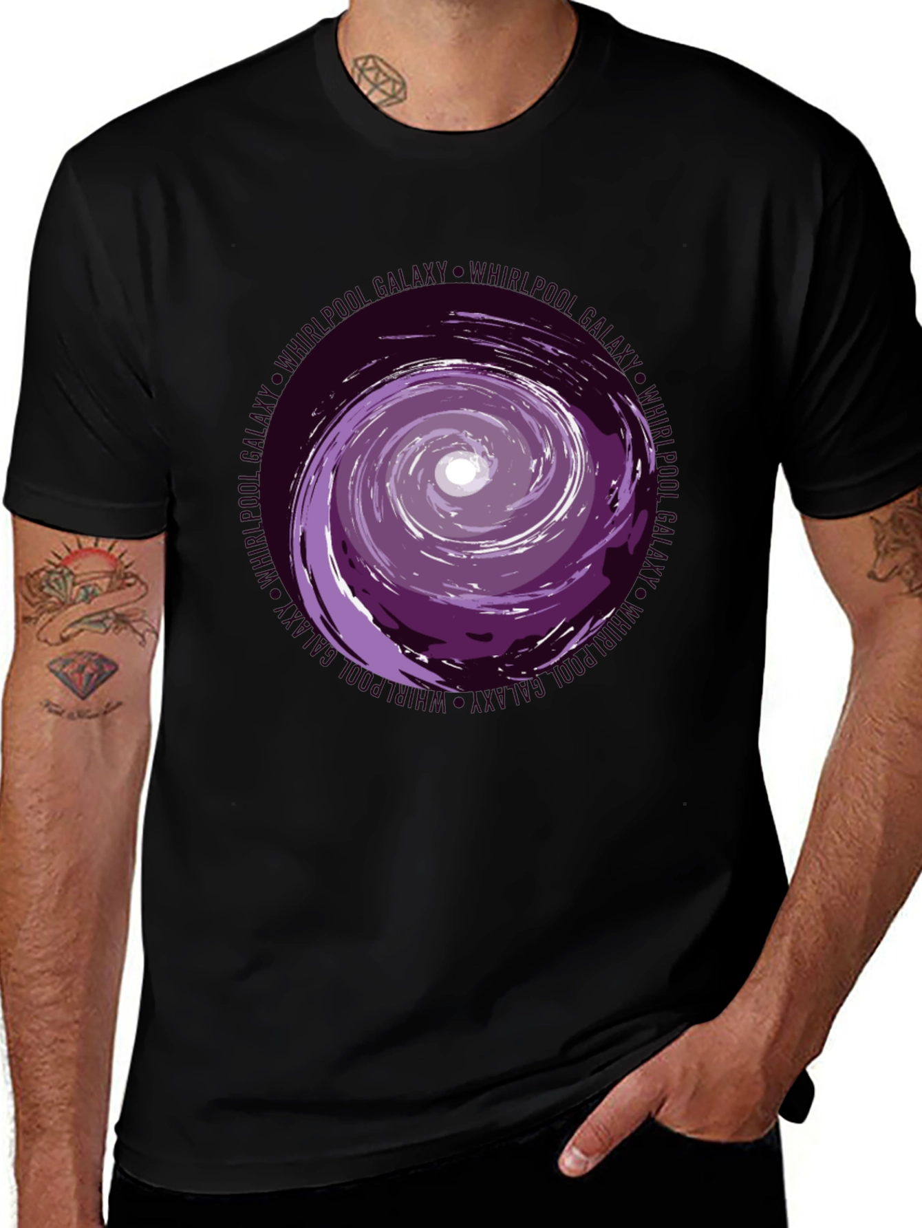 Whirlpool Galaxy Graphic Tee - Black