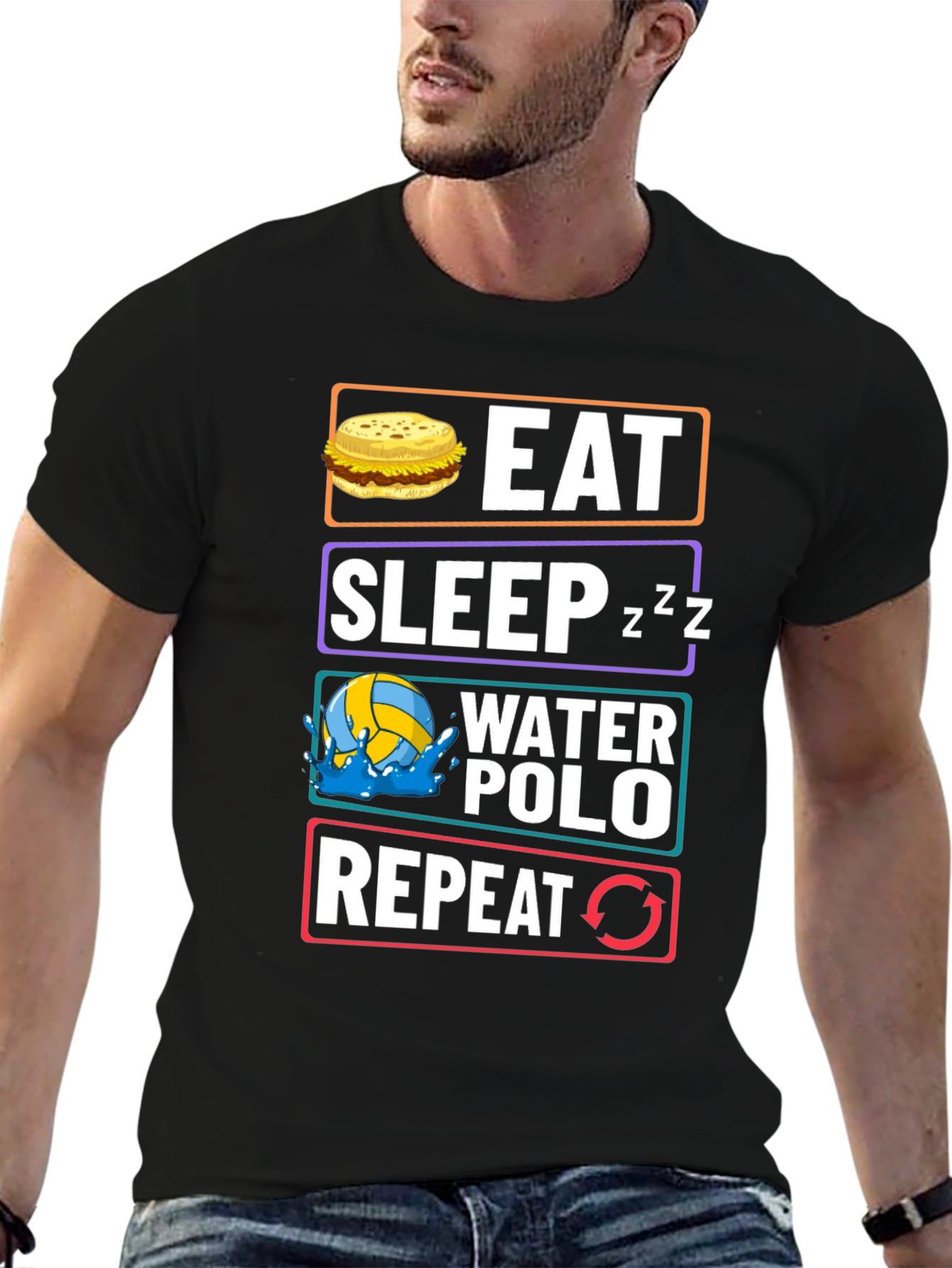 Eat Sleep Water Polo Repeat Graphic Tee