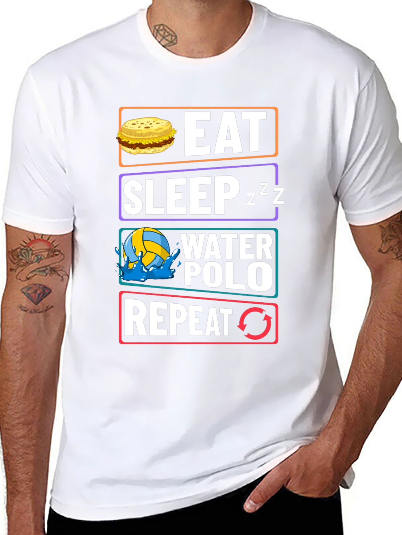 Eat Sleep Water Polo Repeat Graphic Tee